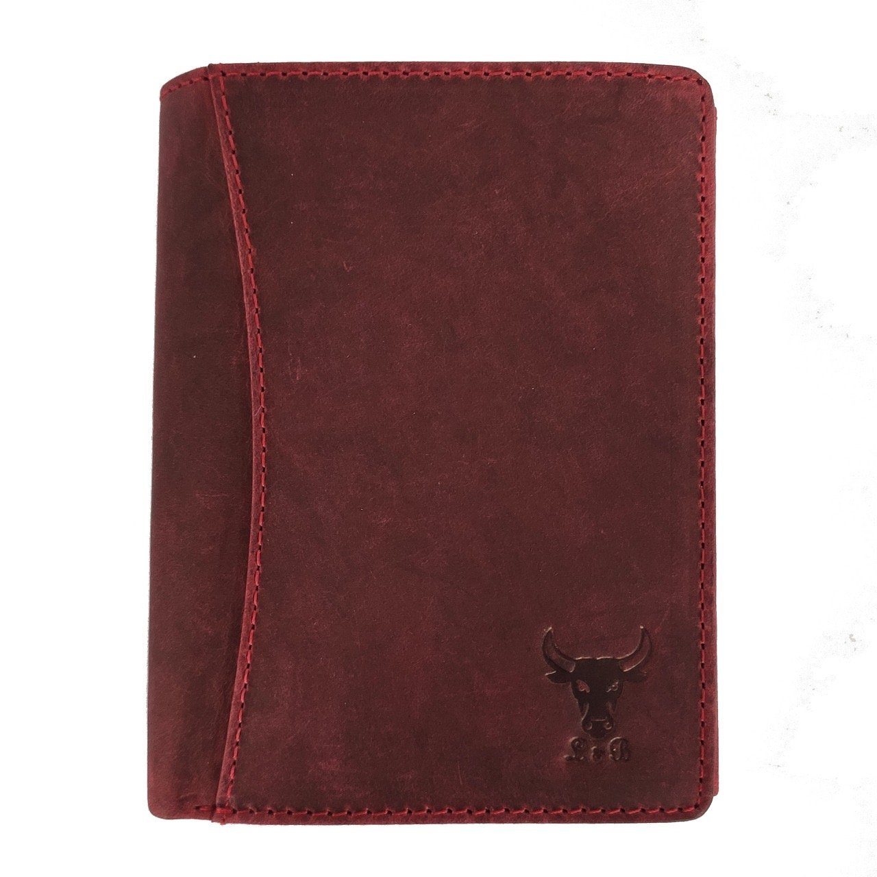 Buffalo Hill Geldbörse Büffelleder Portemonnaie, integrierter RFID-Schutz >BH-2395<, elegantes Wallet mit 8 Kartenfächern in Rot