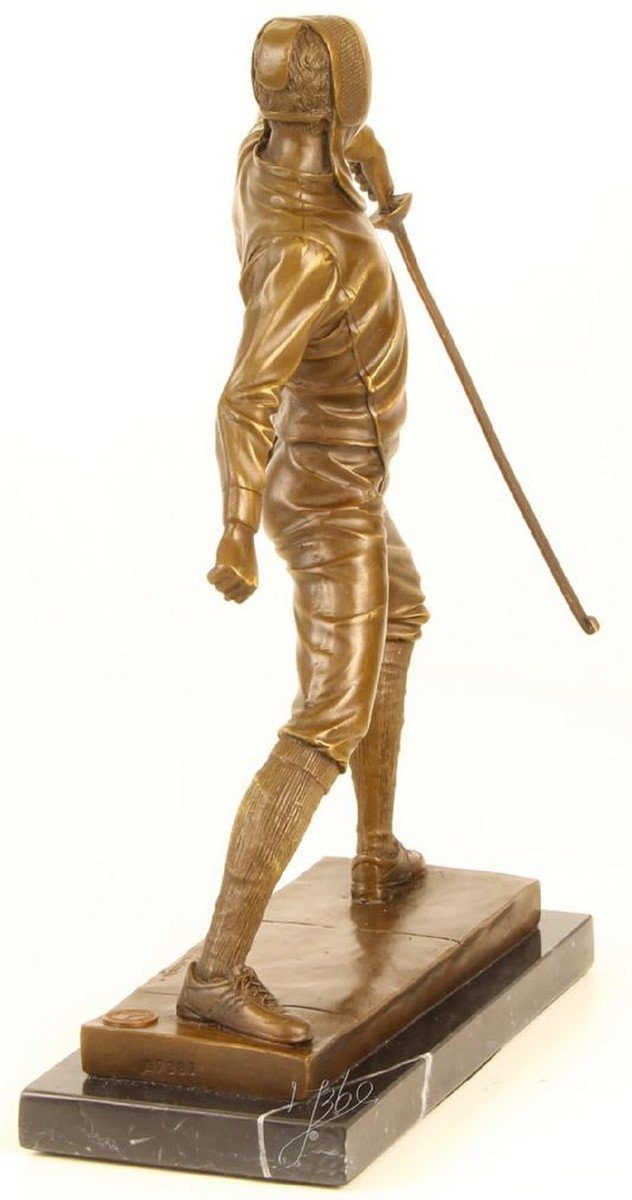 21,5 Fechter x H. Luxus Gold x / Bronzefigur cm 9,5 Schwarz Casa Bronze / - Skulptur Dekofigur 31 Bronze Padrino