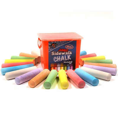 Chalk City Malkreide Kinder Tafelkreide für draußen: 20 Stück, 7 verschiedene Farben, (1-tlg), Outdoor Tafelkreide für Kinder: 20 Stück, 7 Farben