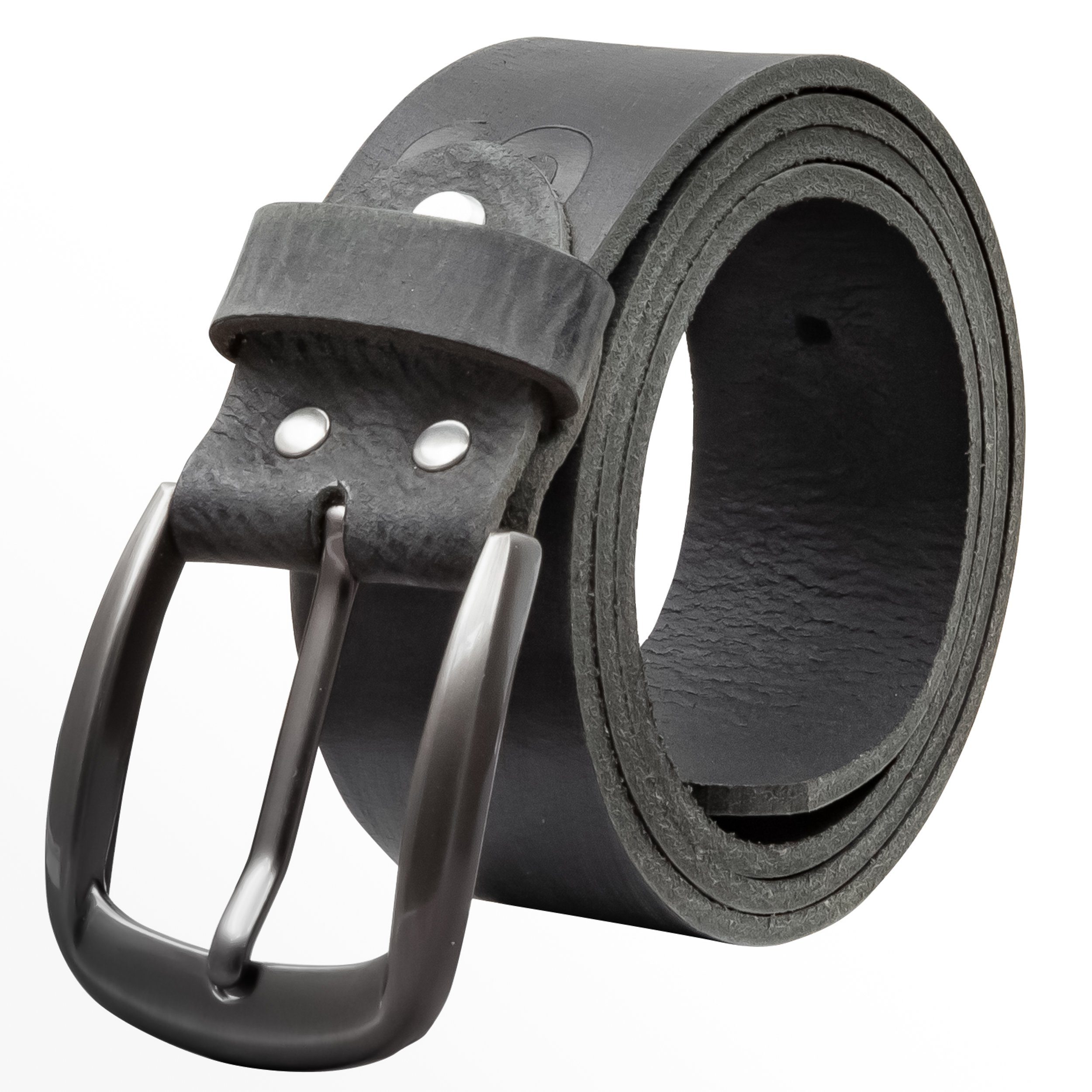 COLOGNEBELT Ledergürtel OM525-AD-Schwarz MADE IN GERMANY, Schwarz Kürzbar, 100 % Echtleder, Aus einem Stück, Unisex