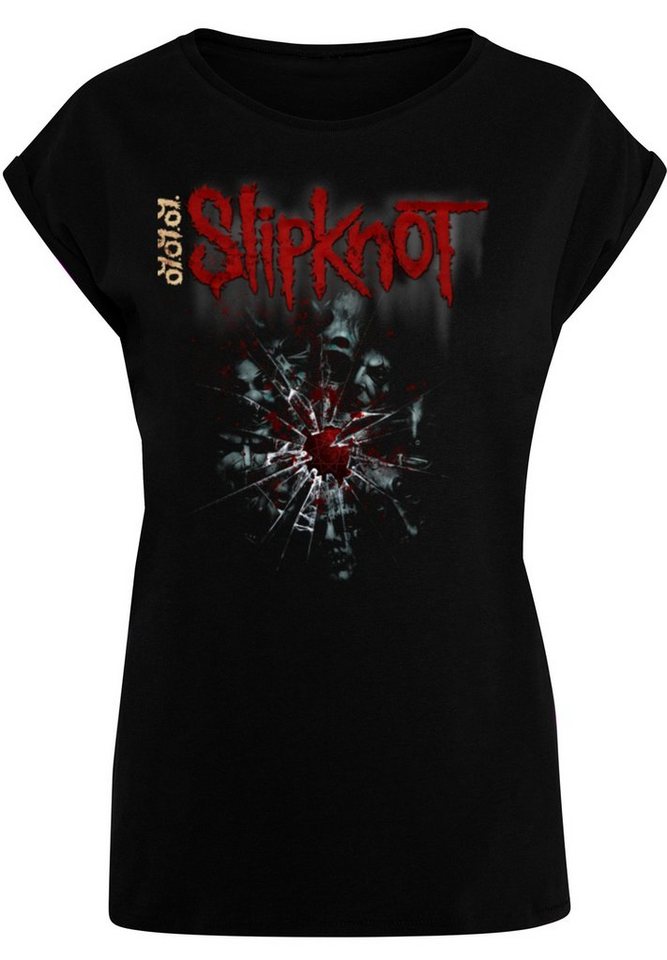 F4NT4STIC T-Shirt Slipknot Metal Band Print, Das Model ist 170 cm groß und  trägt Größe M
