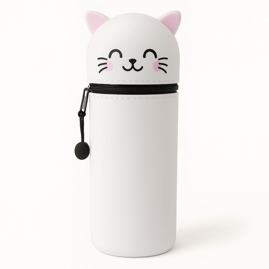 ZUKUNFTSENKEL Federmäppchen Silikon Etui Kinder Mäppchen, (Süße Stiftebox für Schule, Büro & Reisen, (Pinguin, Panda, Dino, Bär, Katze, Biene), Ausziehbares Federmäppchen mit Tier-Design