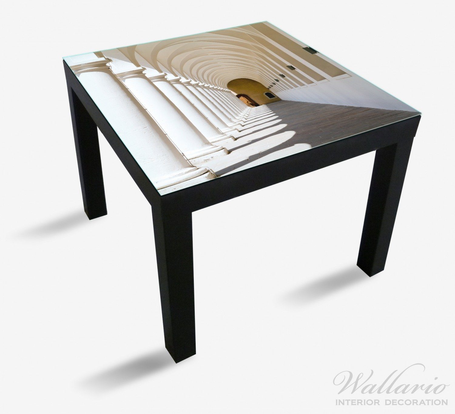 geeignet Tischplatte Ikea für St), (1 Wallario Gewölbegang Tisch Lack