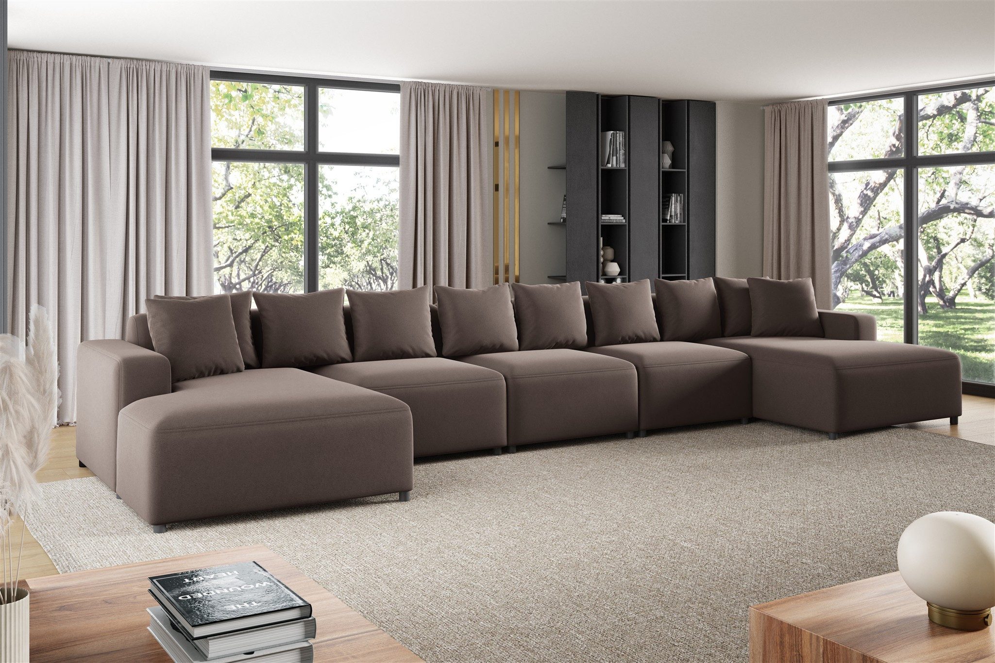 Fun Möbel Wohnlandschaft Sofa U-Form MEGAN günstig online kaufen