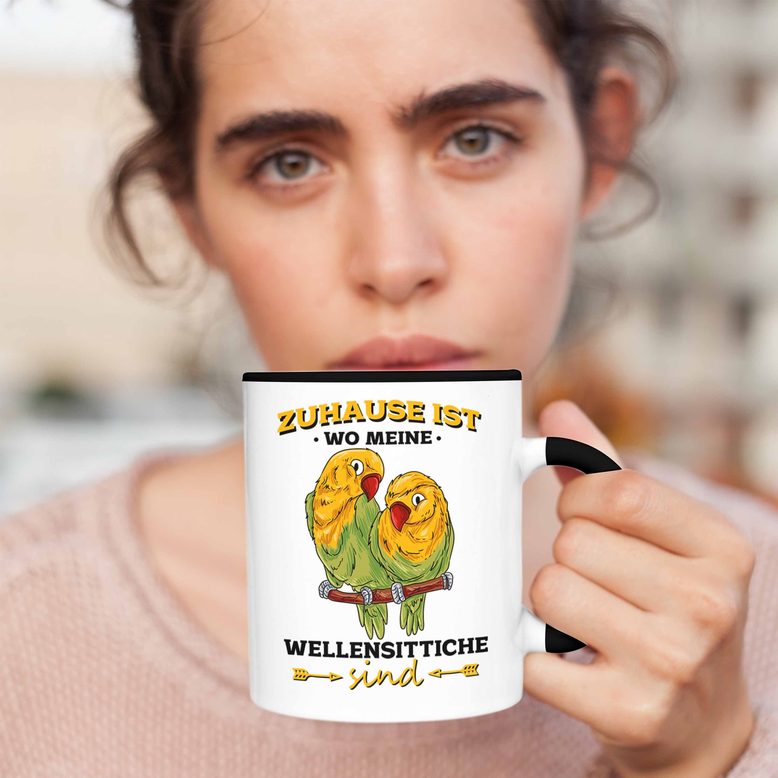 Schwarz Wellensittich-Besitzer Ist Tasse Trendation Meine Wo Lustige Tasse Wellensi Zuhause für