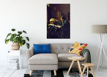 Pixxprint Leinwandbild Johannes Vermeer - Der Astronom, Johannes Vermeer - Der Astronom (1 St), Leinwandbild fertig bespannt, inkl. Zackenaufhänger