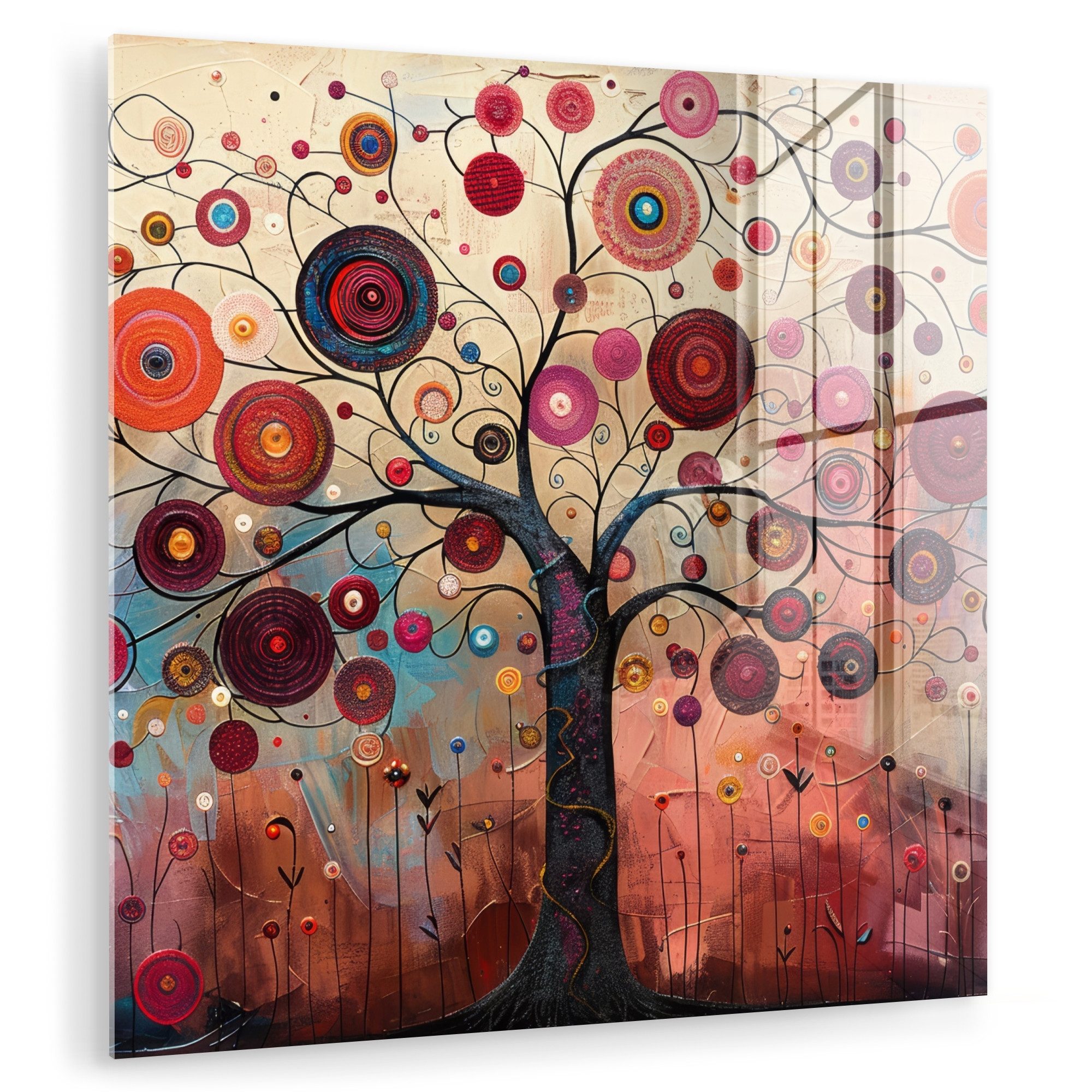 MuchoWow Acrylglasbild Baum - Lila - günstig online kaufen
