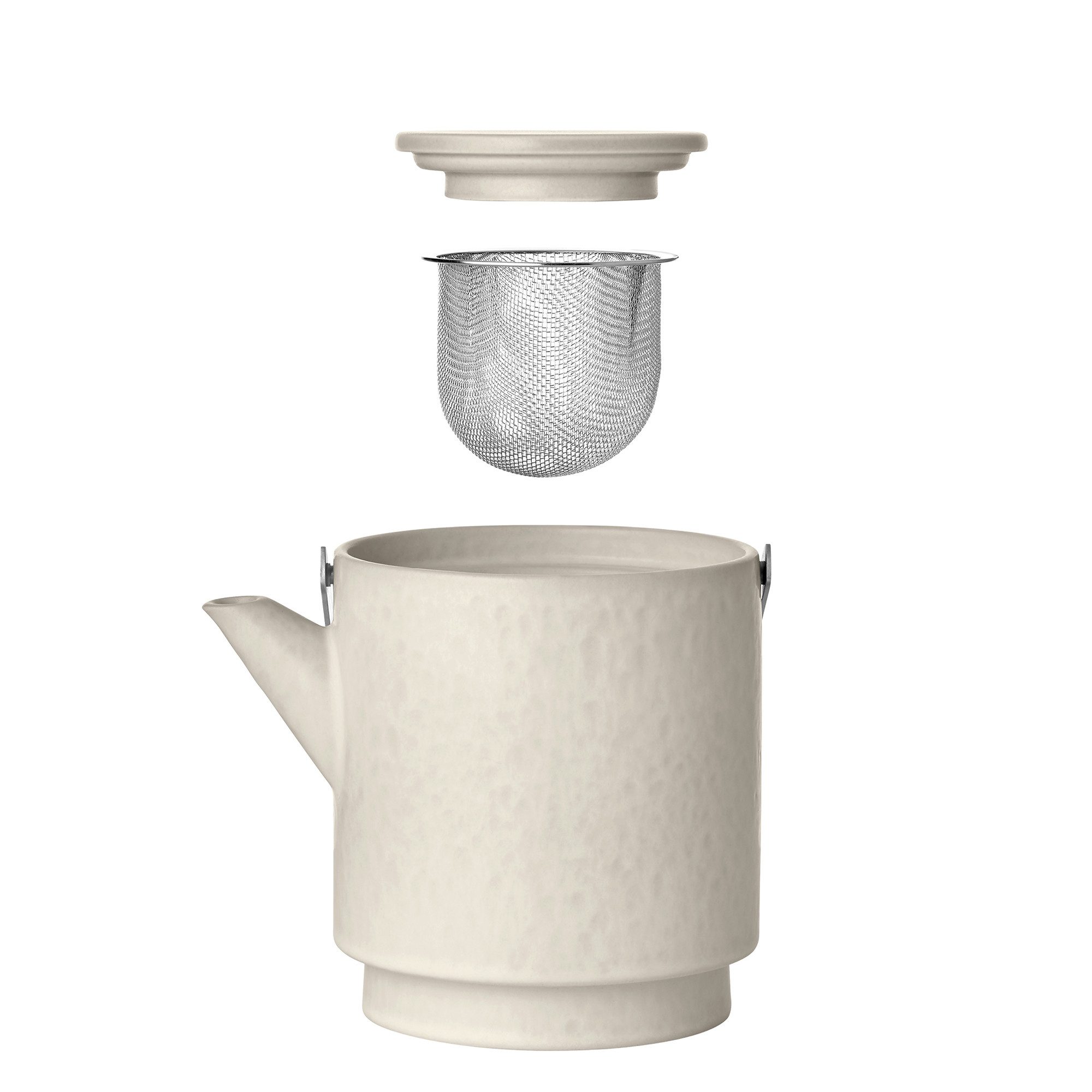 blomus Teekanne -MAKOTO- Teekanne mit Deckel, Kanne für Tee: Modernes Design, 1 l, (1-St), Zeitlose Teekanne, inkl. Teesieb, Metallhenkel mit sicherem Halt
