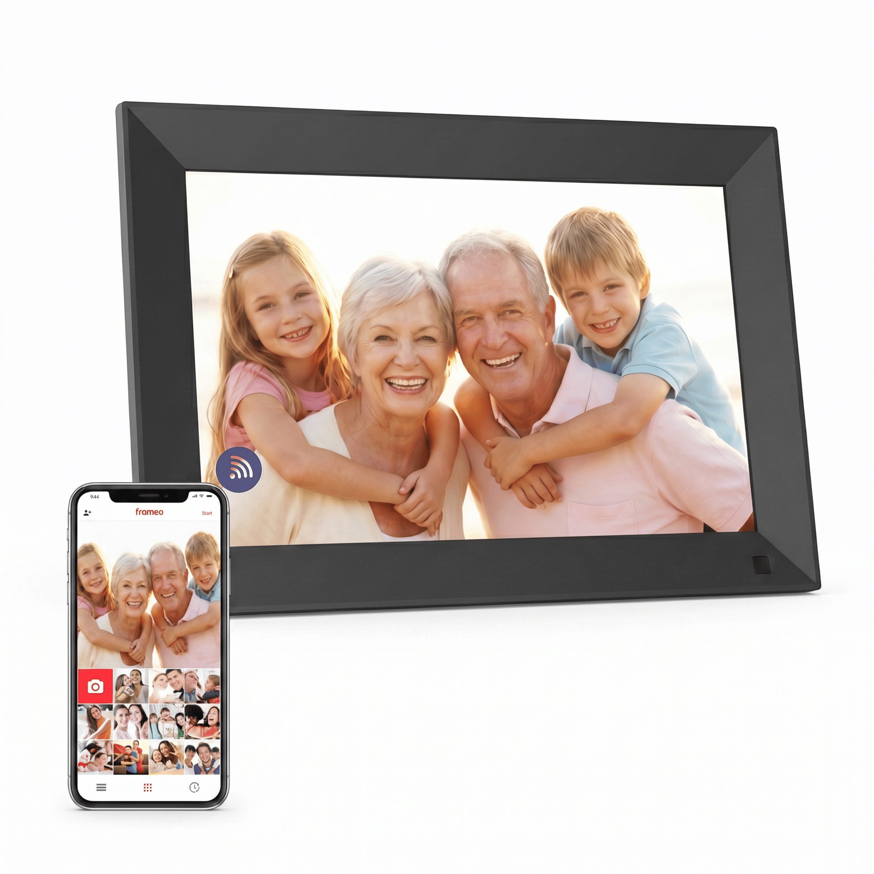 Universum DBR 400 Digitaler Bilderrahmen (25.65 cm/10.1 ", Digitaler Bilderrahmen, WLAN, Frameo, 10 Zoll, Videofunktion)