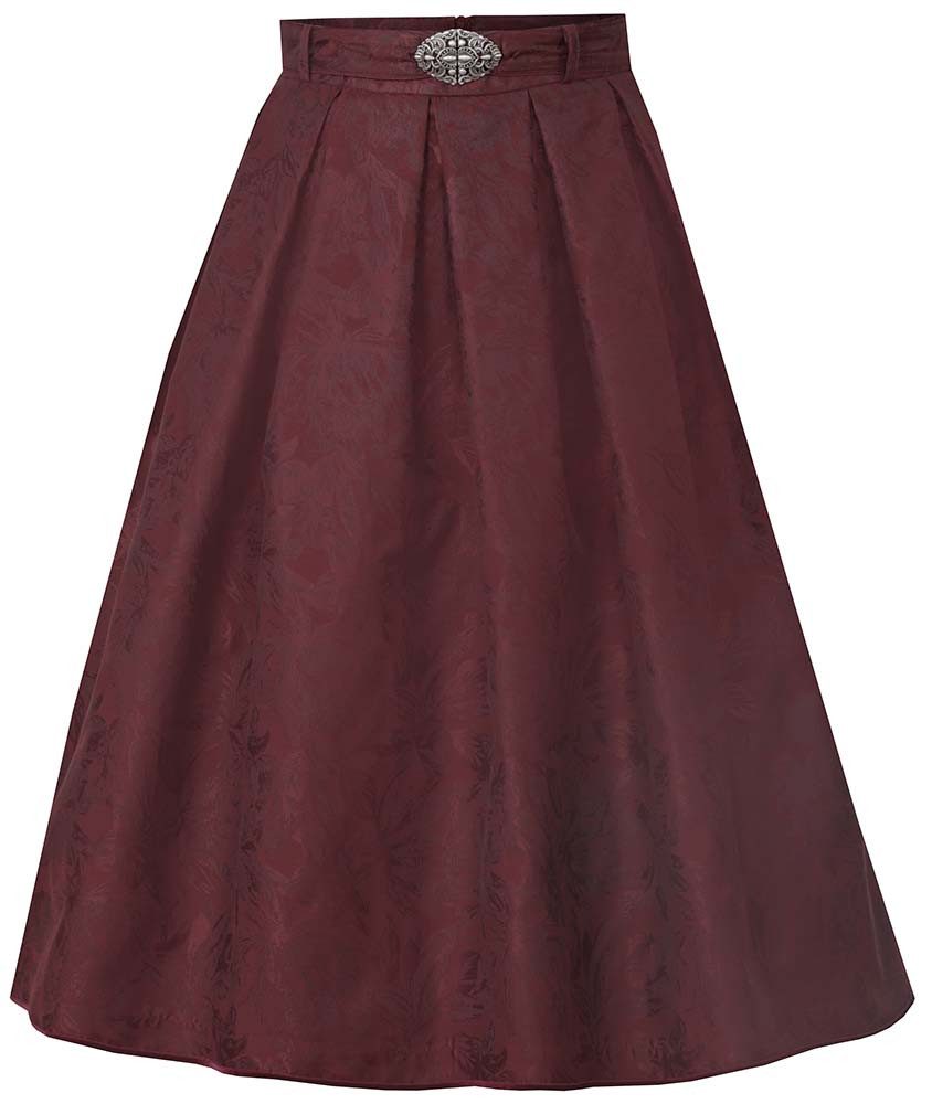MarJo Trachtenrock Trachtenrock Marquartstein 70cm Länge weinrot