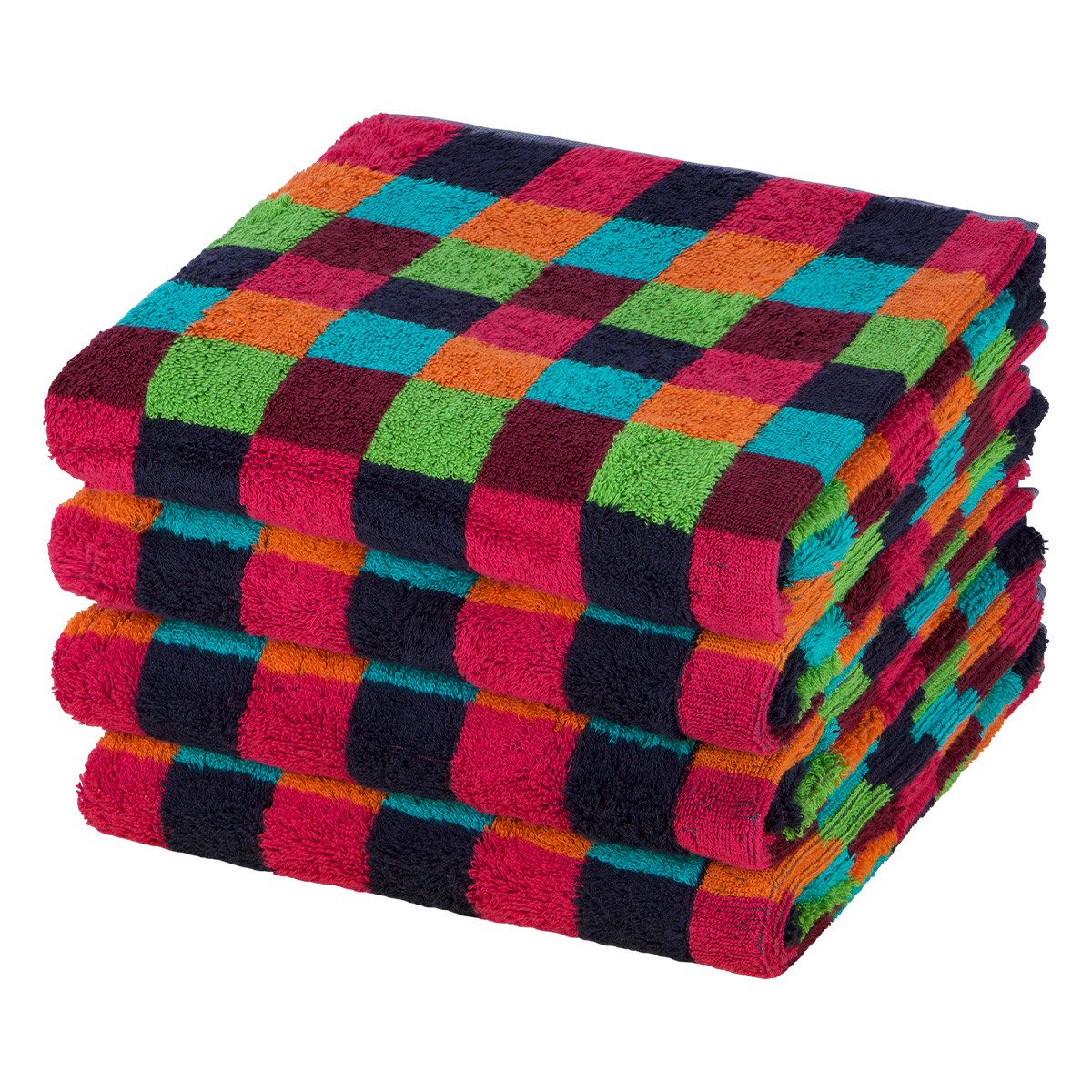 Cawö Handtuch Set Lifestyle, Walkfrottee (Spar-Set, 4-St), 4 X Handtuch im Set - Baumwolle - Saugstark - Weich und pflegeleicht