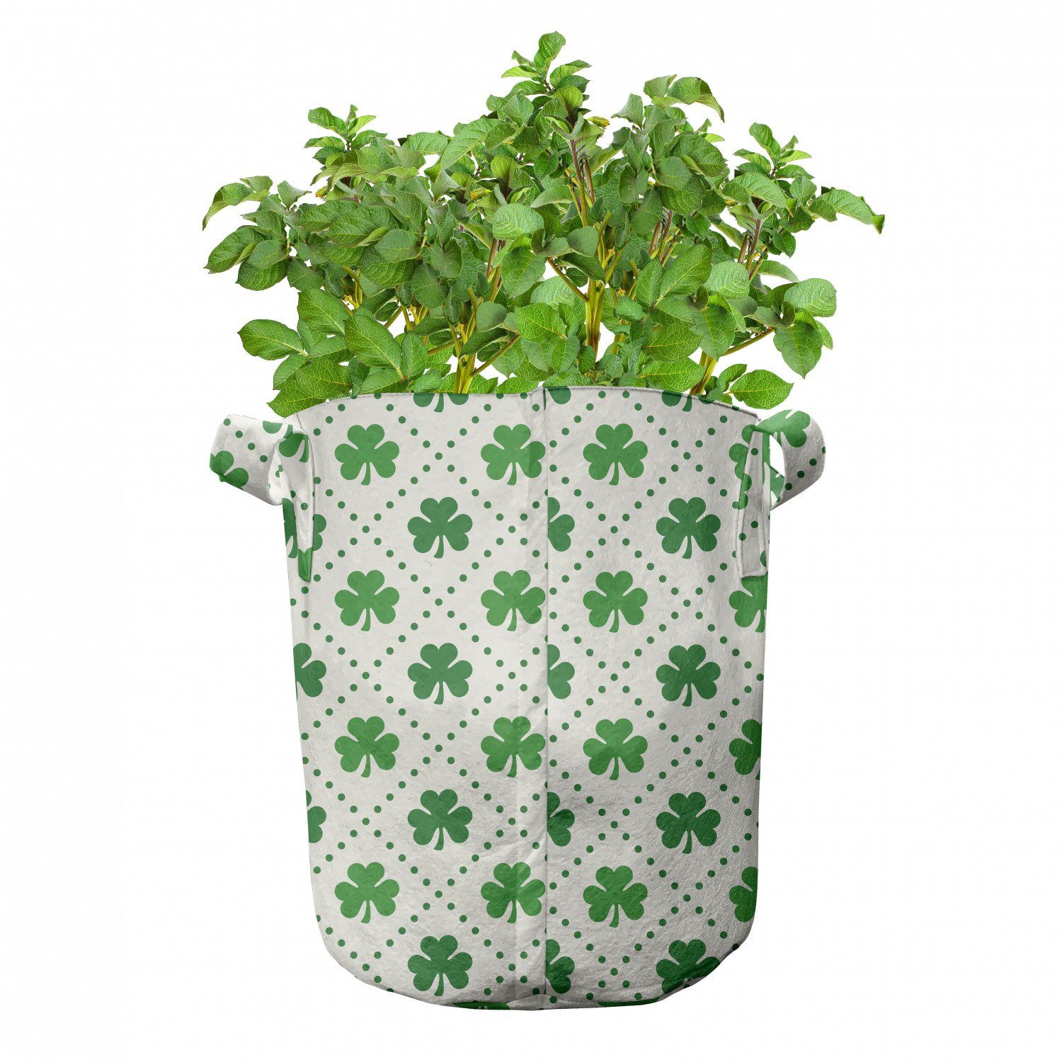 Abakuhaus Griffen Stofftöpfe irisch Pflanzkübel für Pflanzen, Dots mit hochleistungsfähig Leaf 4 Shamrock