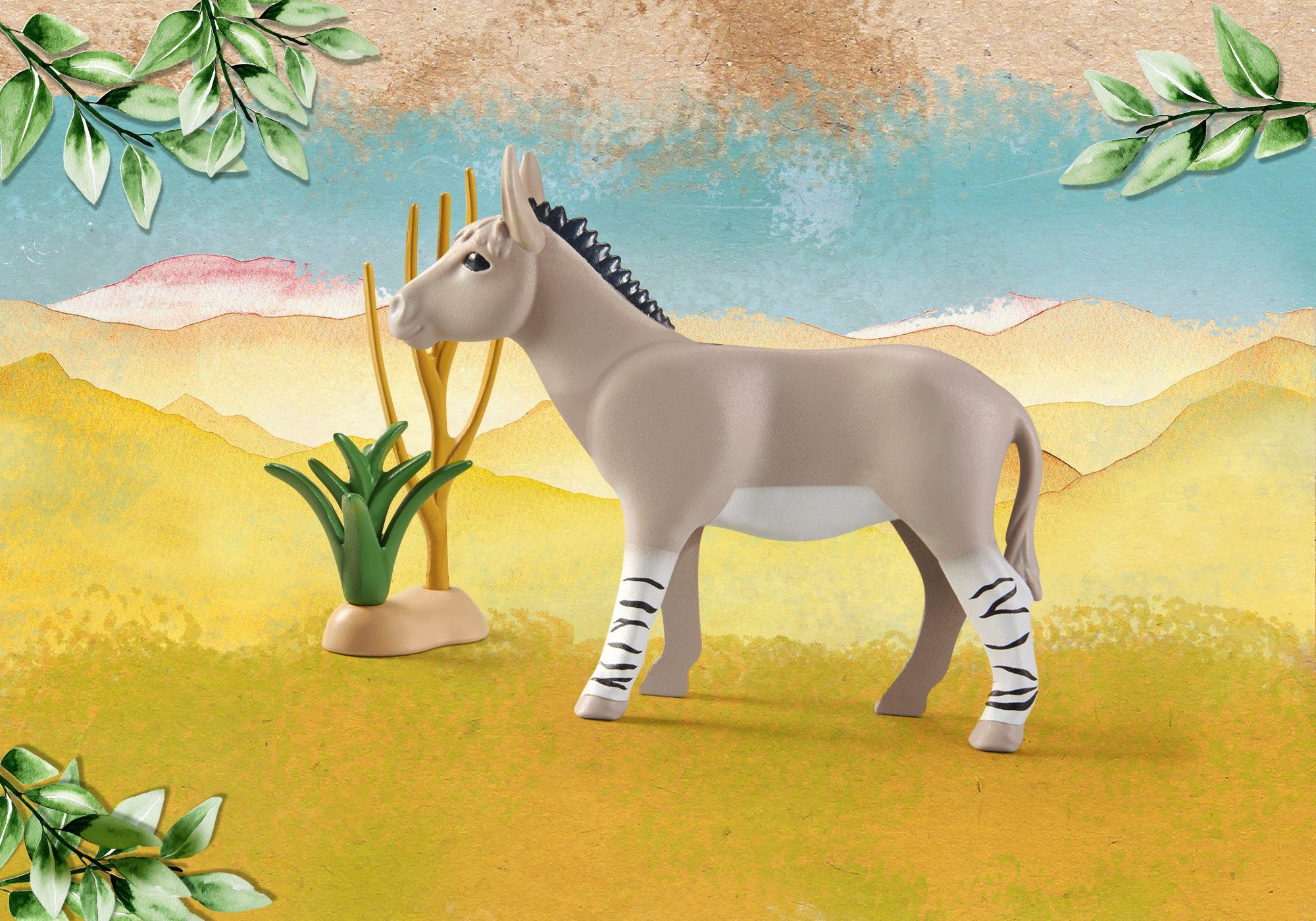 Playmobil® Konstruktions-Spielset Wiltopia, Afrikanischer Esel aus recyceltem (6 teilweise - Material (71289), Wiltopia St)