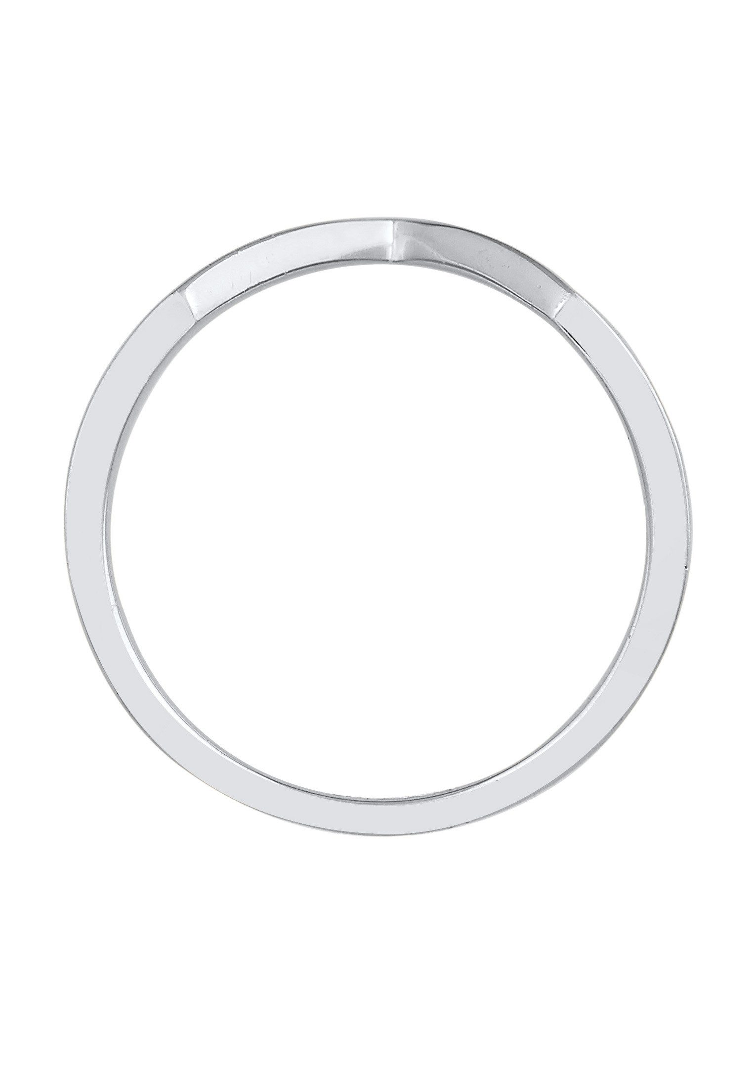 Elli Premium Fingerring V-Form Basic 925 Silber, Geo