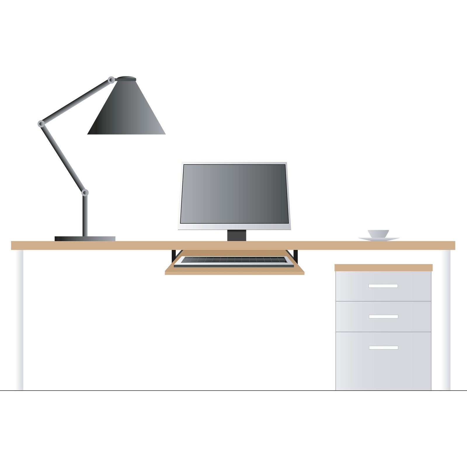 SO-TECH® Auszugsboden Tastaturauszug KT1-30-H35-400-NF 400 mm schwarz