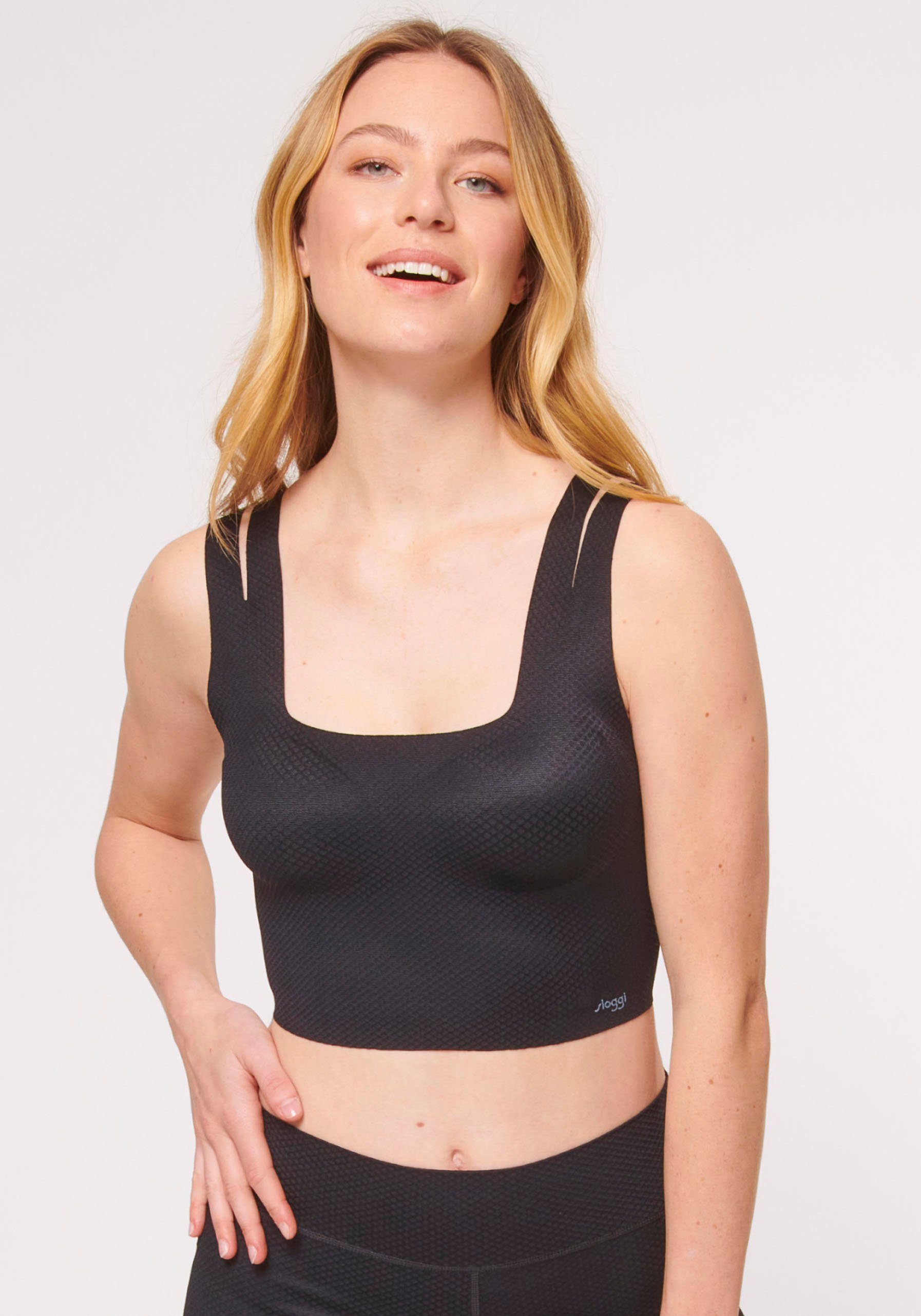 sloggi Bustier ZERO Feel Flow Top Shirt Top, Double-Cut-Out-Träger