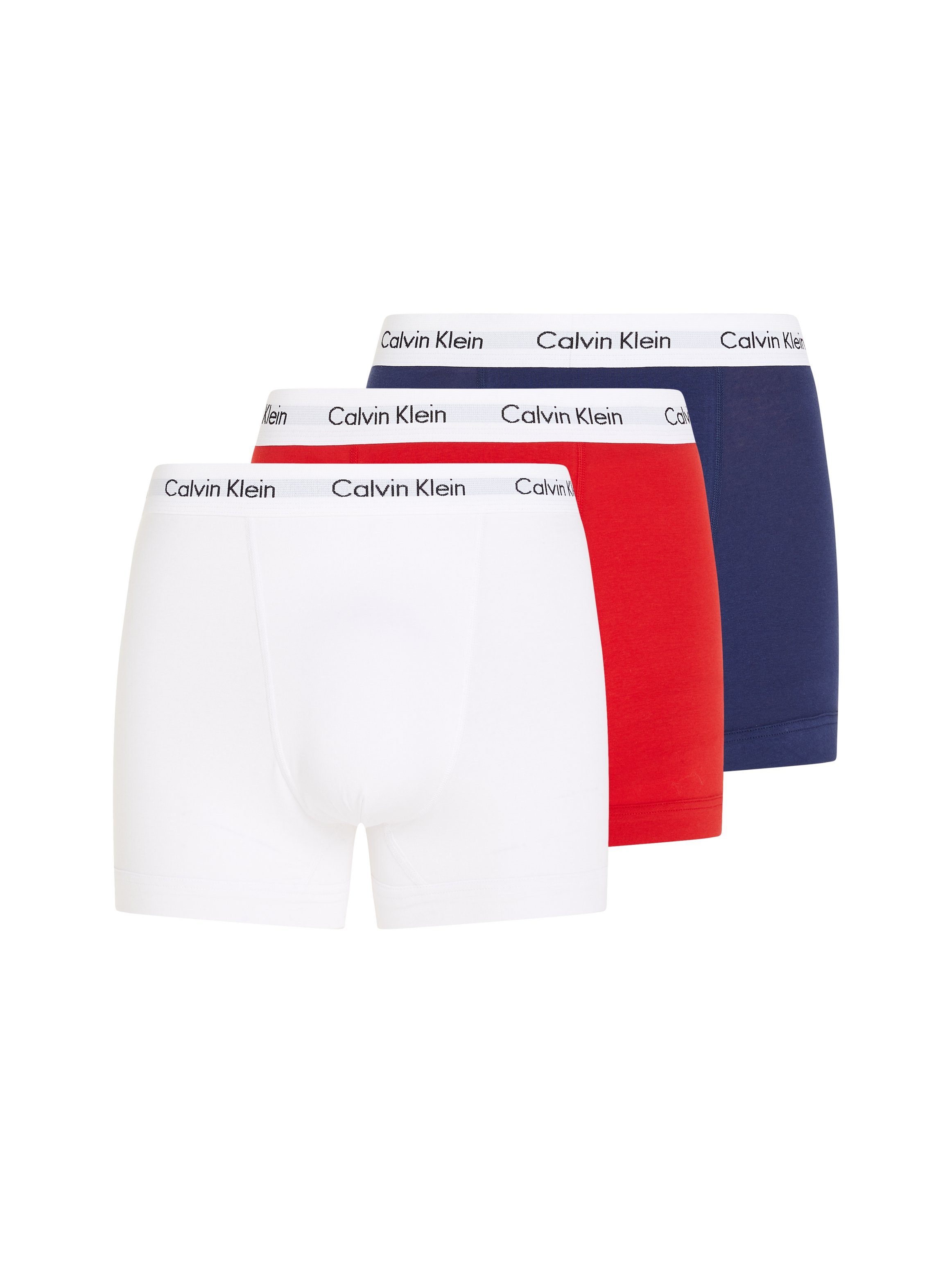 Boxer mit Klein am Calvin Underwear Logoschriftzug (3-St) Bund