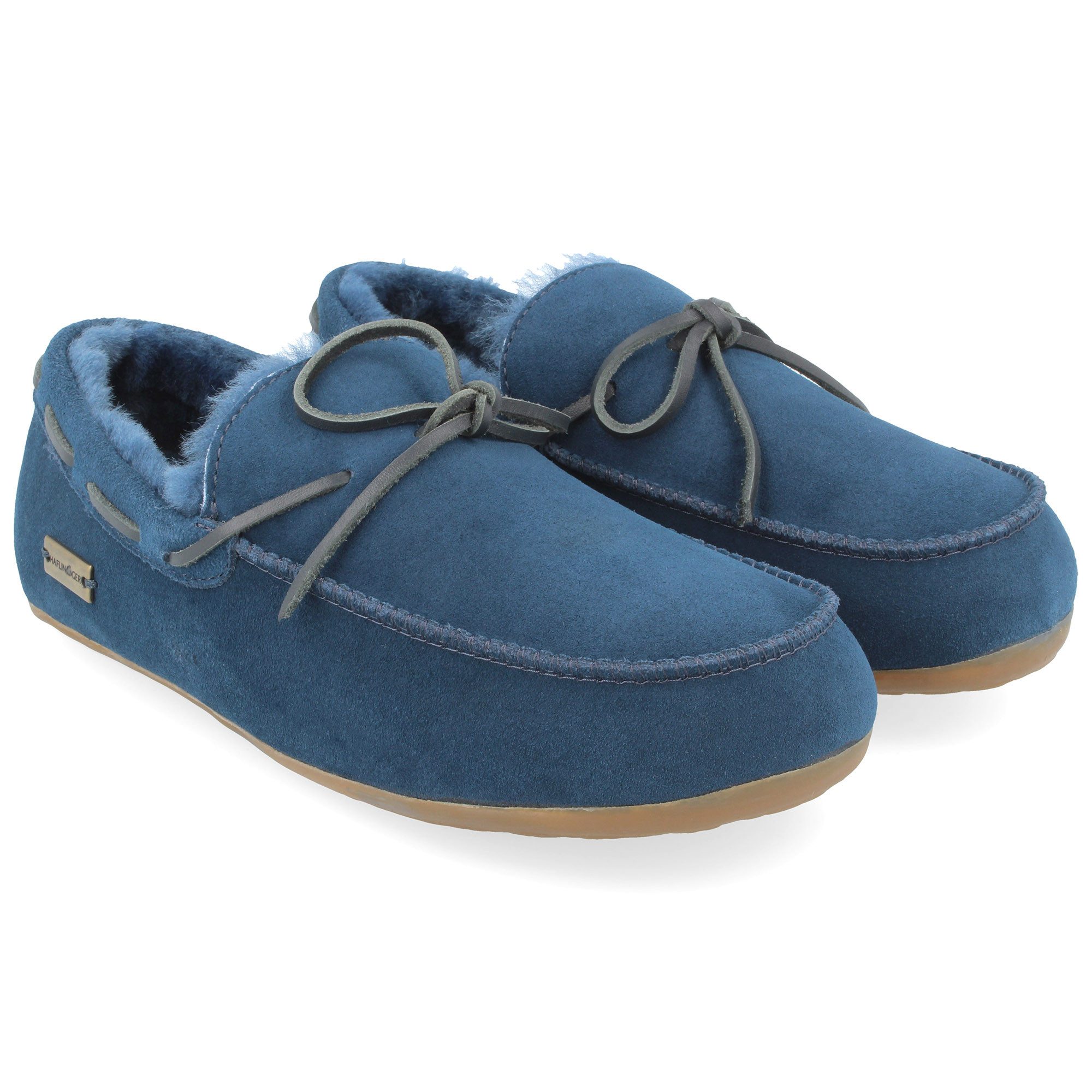 Haflinger Lammfellclog Mokassin Yumah Hausschuh aus Leder unisex Hausschuh – Bild 3 von 3