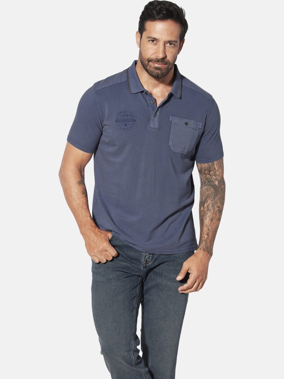 Jan Vanderstorm Poloshirt GUNHELM mit Brusttasche günstig online kaufen