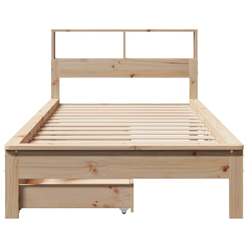 vidaXL Bett Bücherregalbett ohne Matratze 75x190 cm Massivholz Kiefer