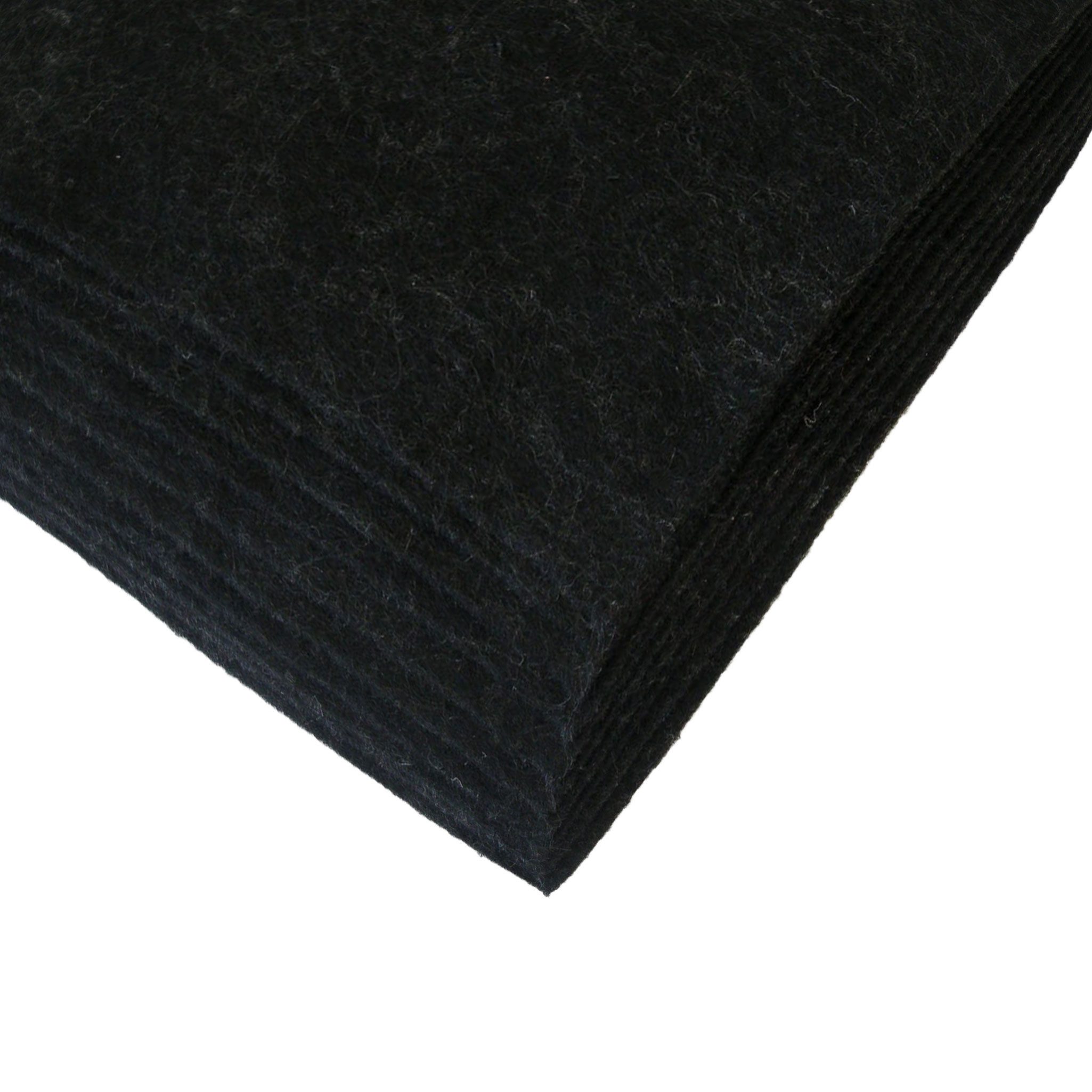 maDDma Bastelfilz Bastelfilz Bögen 10er-Pack Filz A4 Stärke 1,5-2mm Filzplatte, schwarz meliert