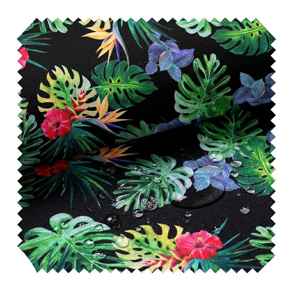novely® Stoff OXFORD 210D D211 Tropical Wonder Printstoff Outdoor, Wasserabweisend, Outdoor, Meterware, 1lfm