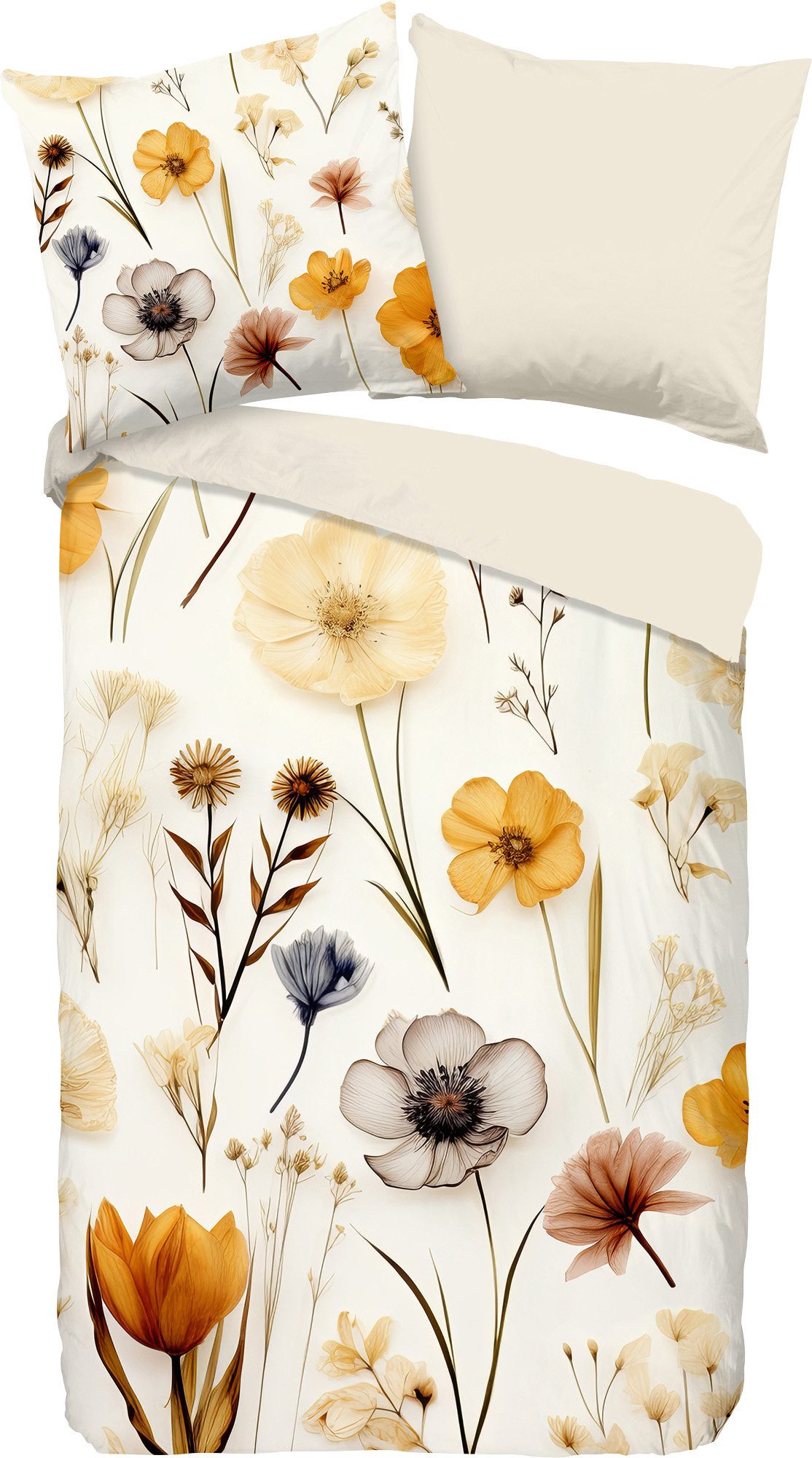 good morning Bettwäsche Wendebettwäsche "Lara", Renforcé, Blumen