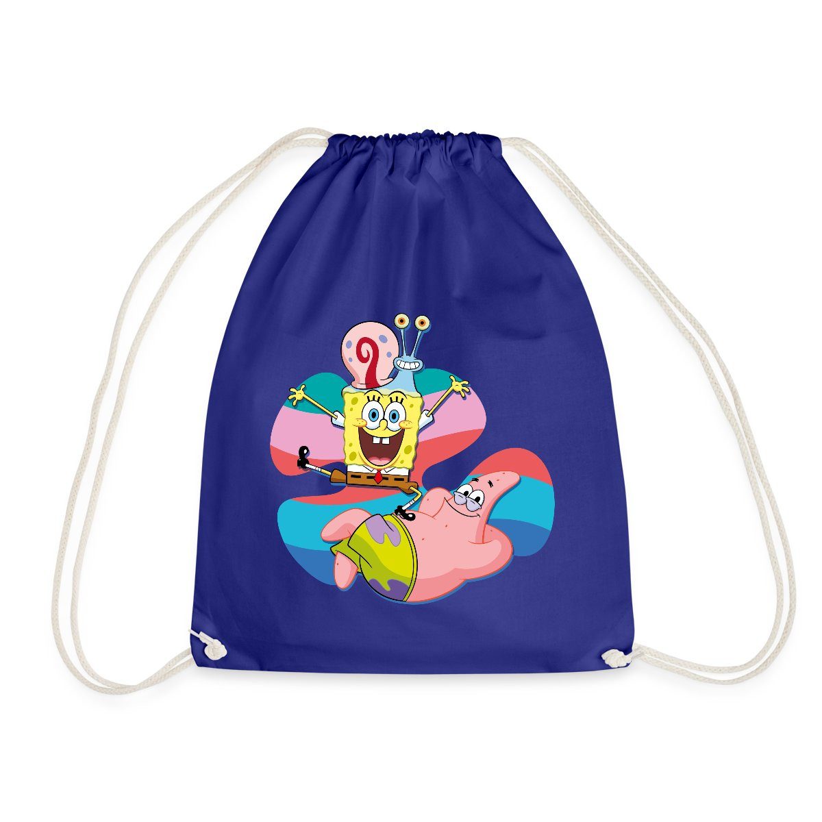 Spreadshirt Turnbeutel SpongeBob Schwammkopf Patrick Gary Die Schnecke Turnbeutel (1-tlg)