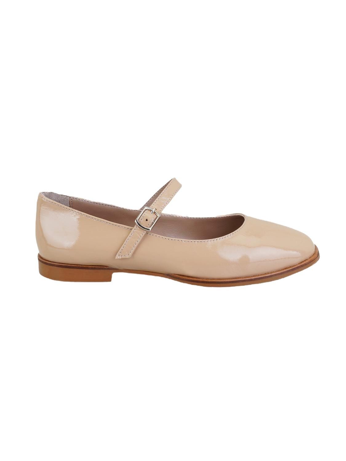 Desa Desa Damen-Ballerinas aus Lackleder – Lederfutter, Synthetiksohle Ballettschuh