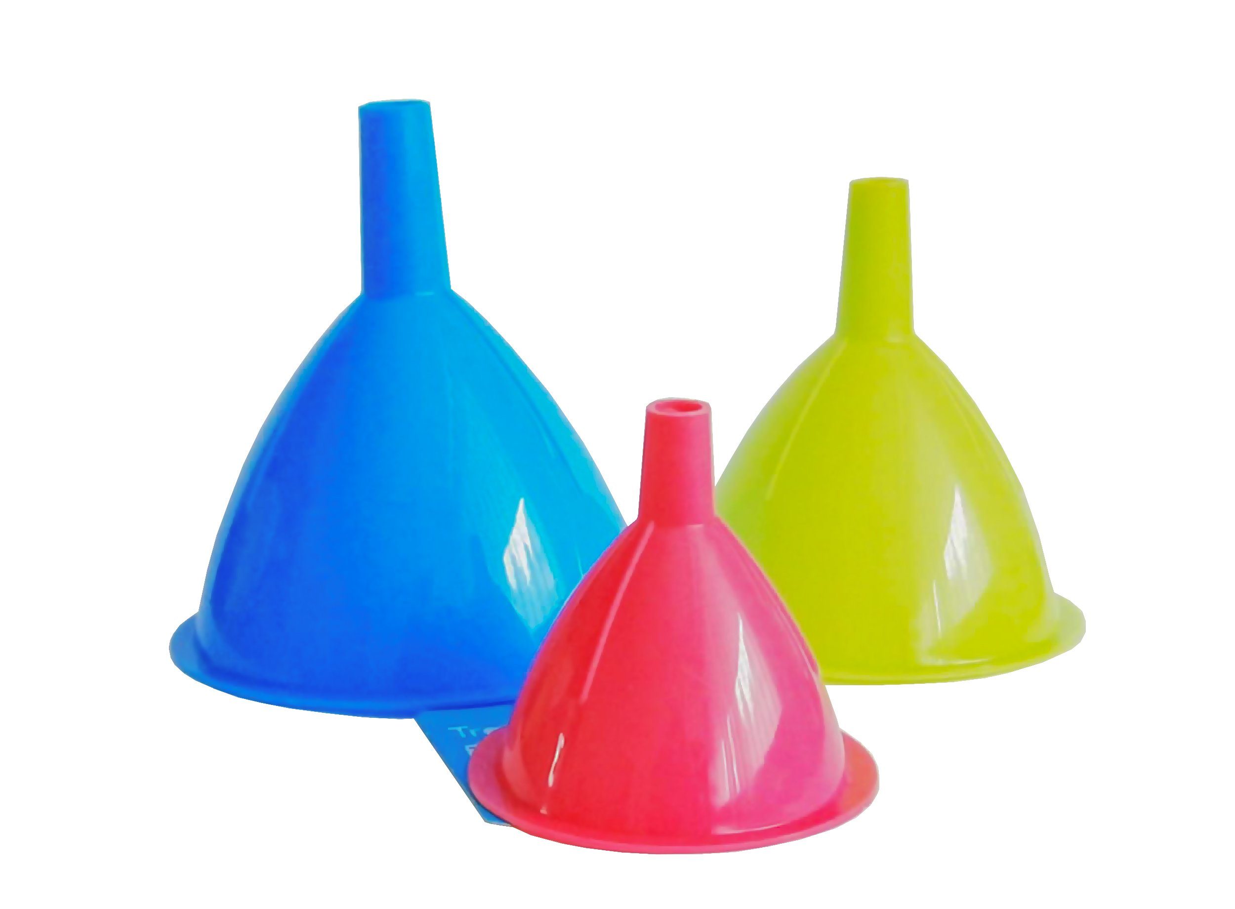 HIT Trading Trichter 3x TRICHTER Set Ø 90/80/60mm 3 farbig Kunststoff Einfülltrichter 38, (3-tlg), Fülltrichter
