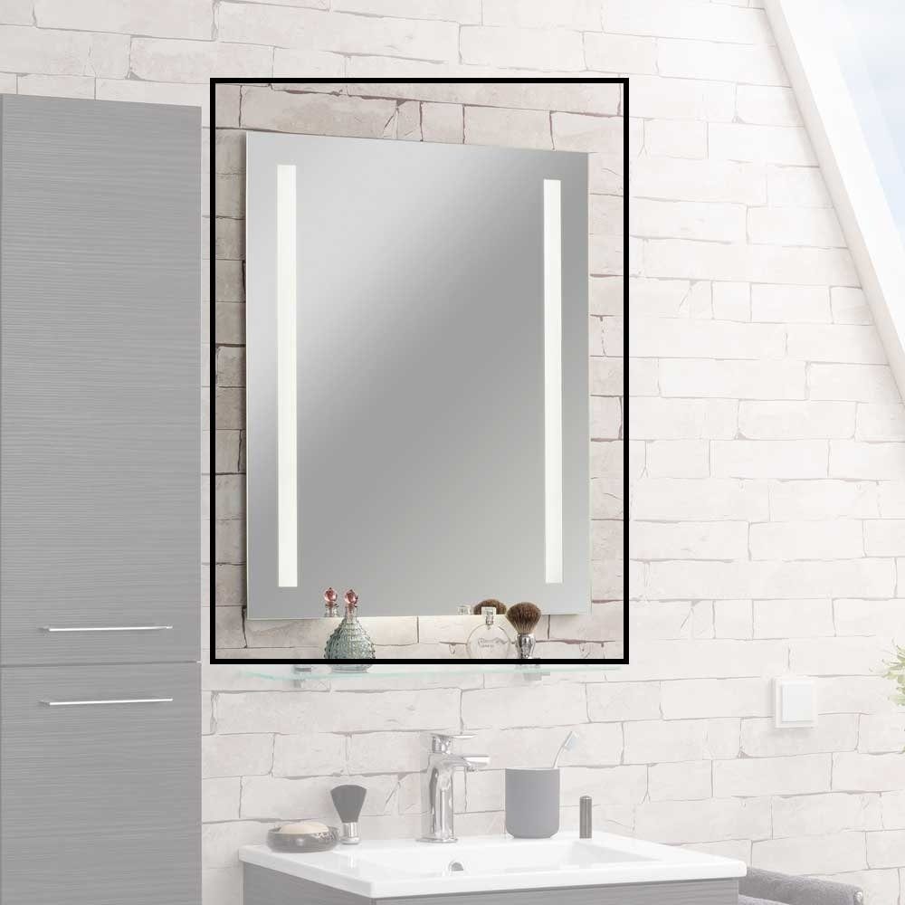 - Linear FACKELMANN Badspiegel mit Ambientebeleuchtung Spiegelelement - 60cm