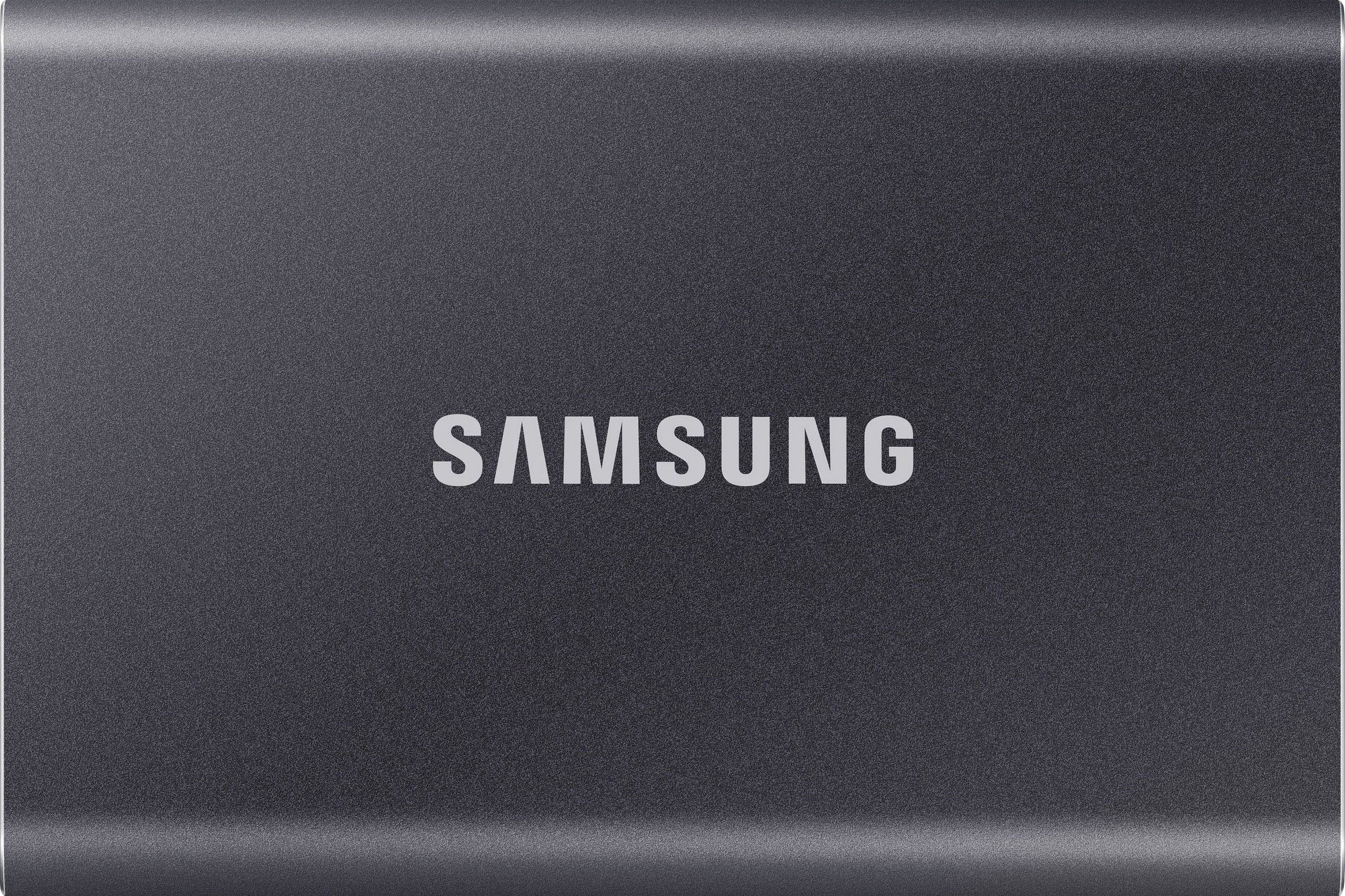 Samsung T7 SSD-Festplatte (2 TB) 3,5" 1050 MB/S Lesegeschwindigkeit, 1000 MB/S Schreibgeschwindigkeit