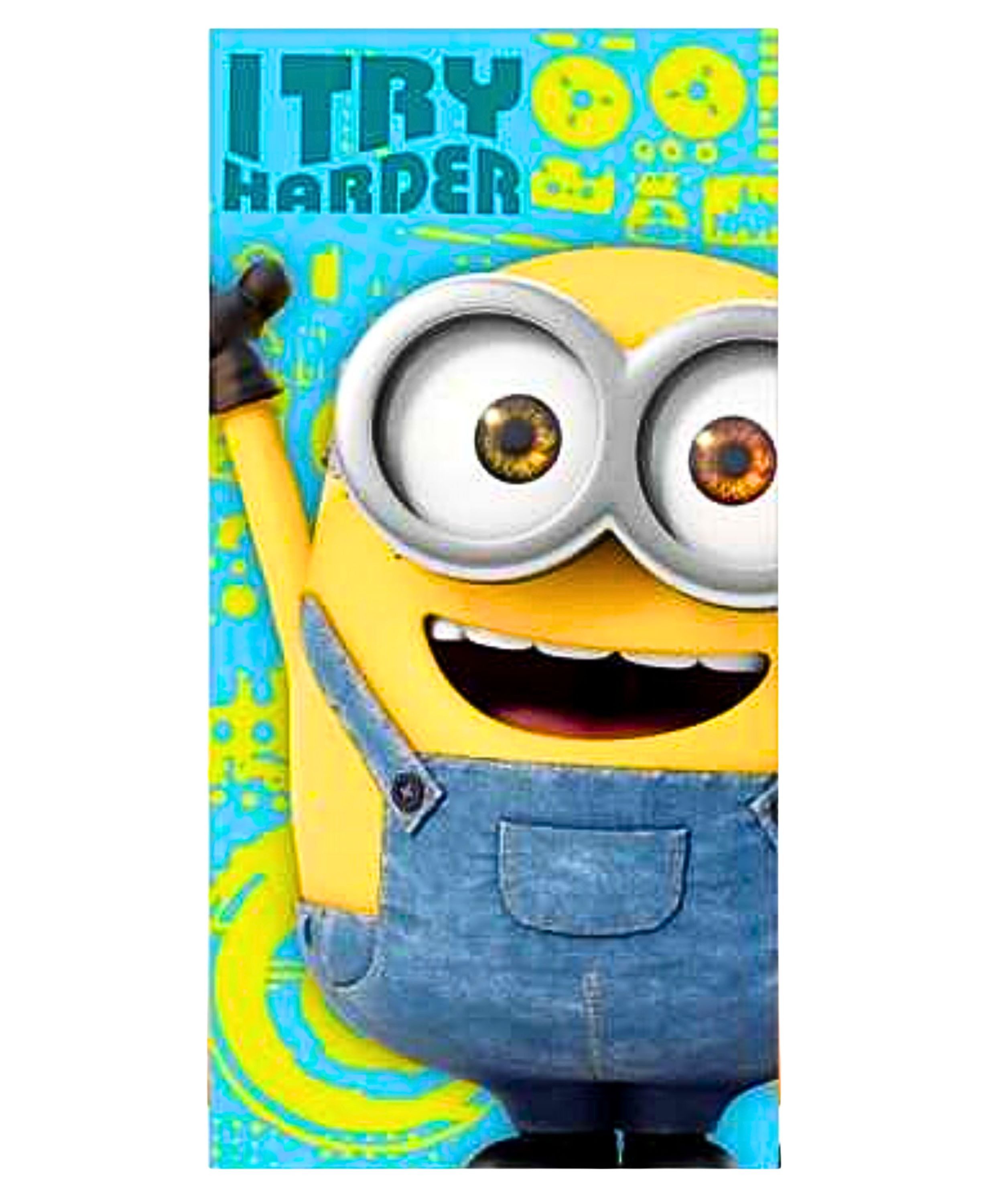 Minions Badetuch Bob, Baumwolle, Kinder Strandtuch 70 x 140 cm