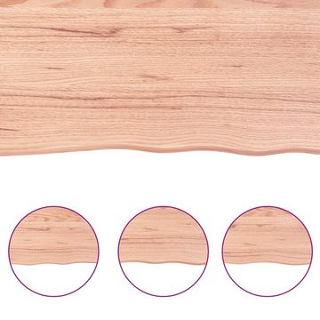 furnicato Tischplatte 60x50x2 cm Massivholz Eiche Behandelt Baumkante (1 St)