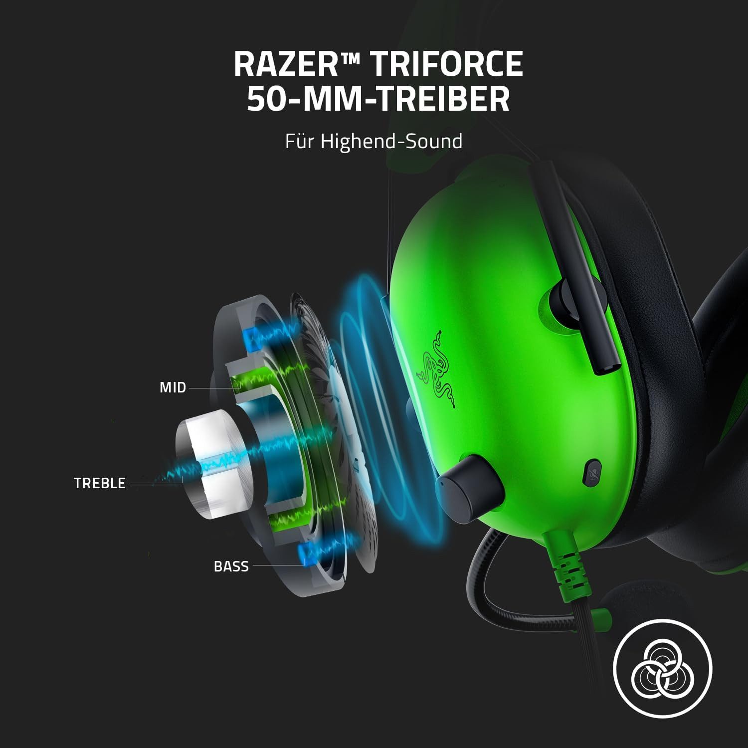 RAZER BlackShark V2 X Premium Esports Multi-Plattform Gaming Headset Gaming-Headset – Bild 2 von 5