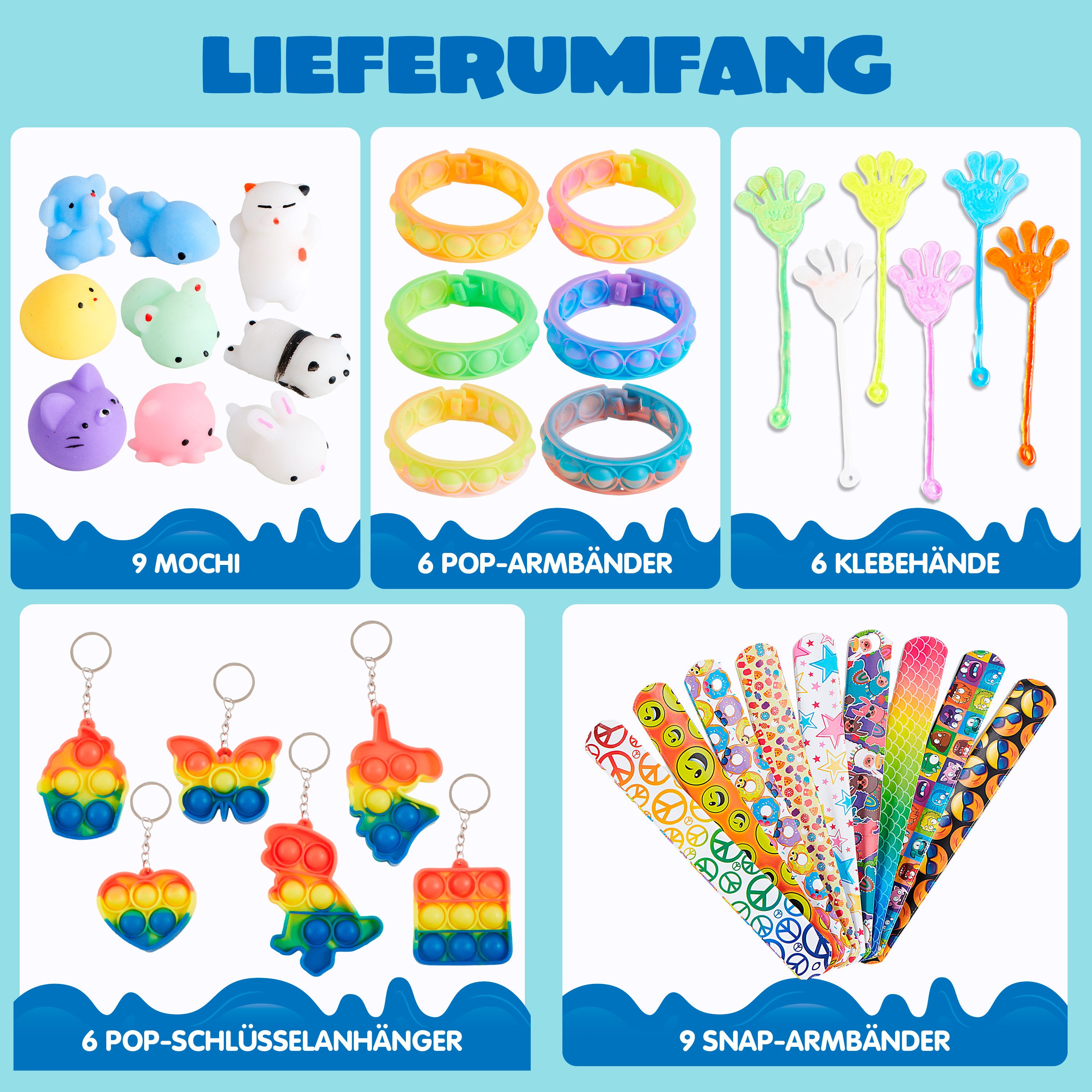 JOYIN Fidget Spinner JOYIN 60 Stücke Kindergeburtstag Mitgebsel Set, Popular Fidget