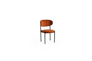 JVmoebel Polsterstuhl Oranger Stuhl Esszimmer Möbel Einsitzer Polsterstuhl Textil Neu (1 St), Made in Europa