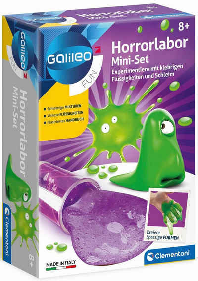 Clementoni® Experimentierkasten Galileo, Horrorlabor Mini-Set, Made in Europe