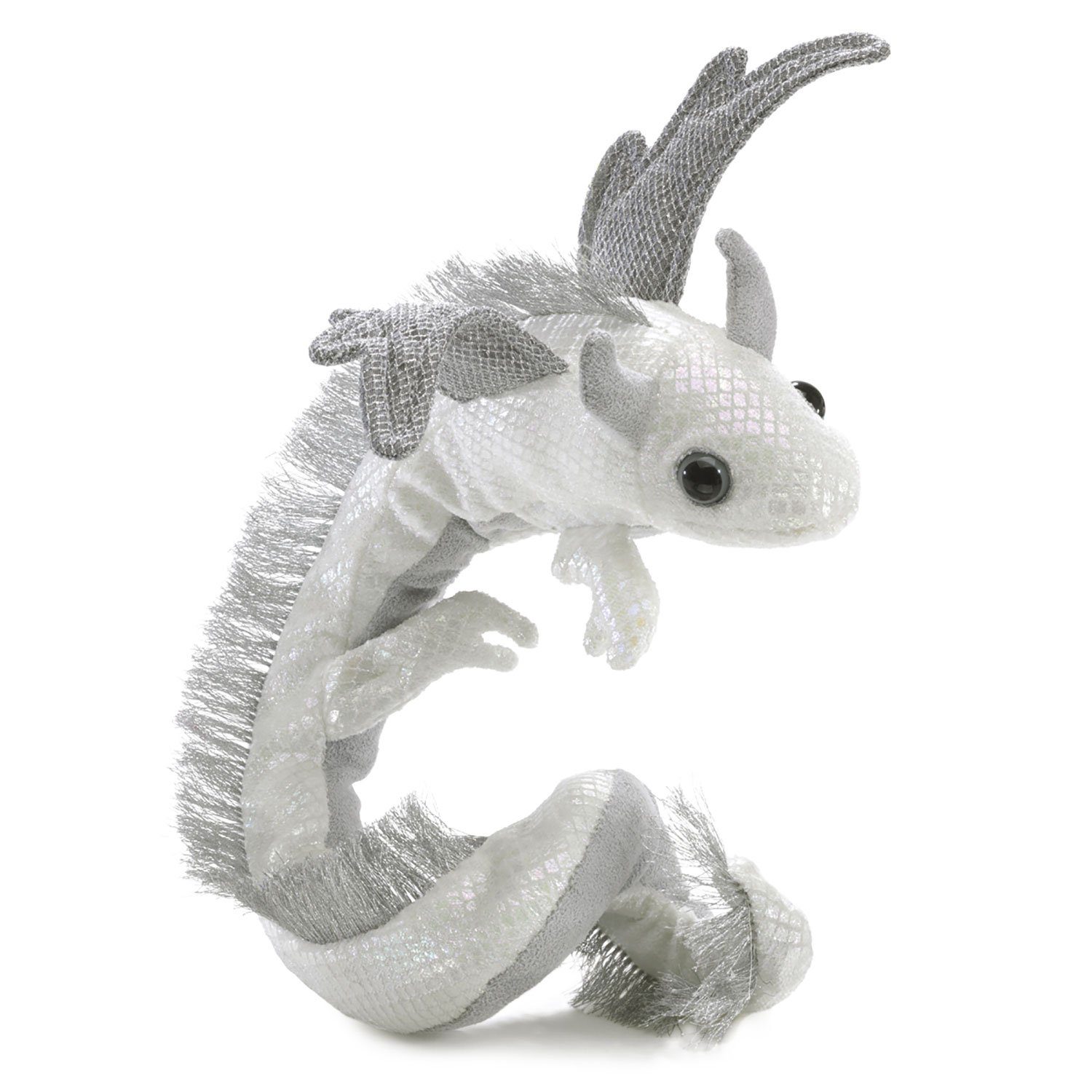 Folkmanis Handpuppen Handpuppe Folkmanis Handpuppe Drachenarmband weiß 3175 (Packung)