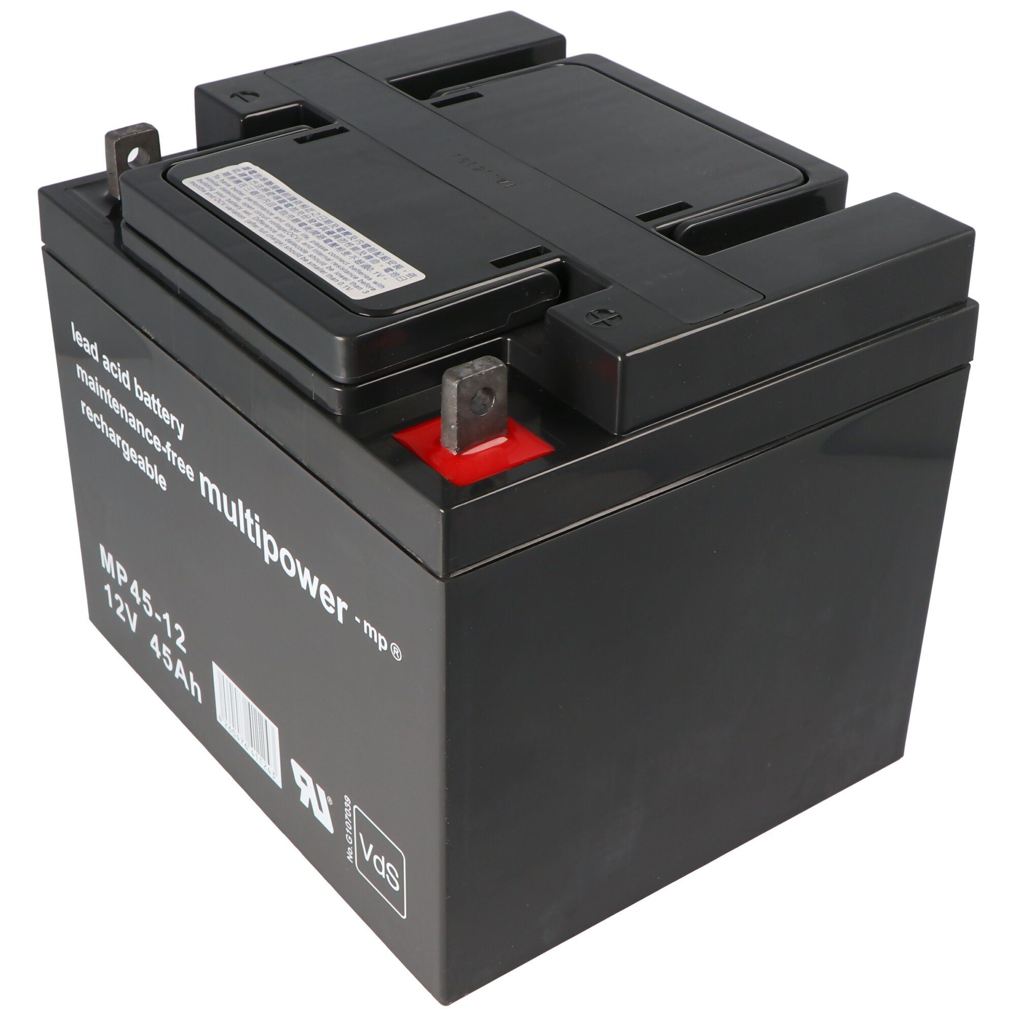 Multipower MP45-12 Akku mit M6 Schraubanschluss, 12 Volt 45 Ah Akku