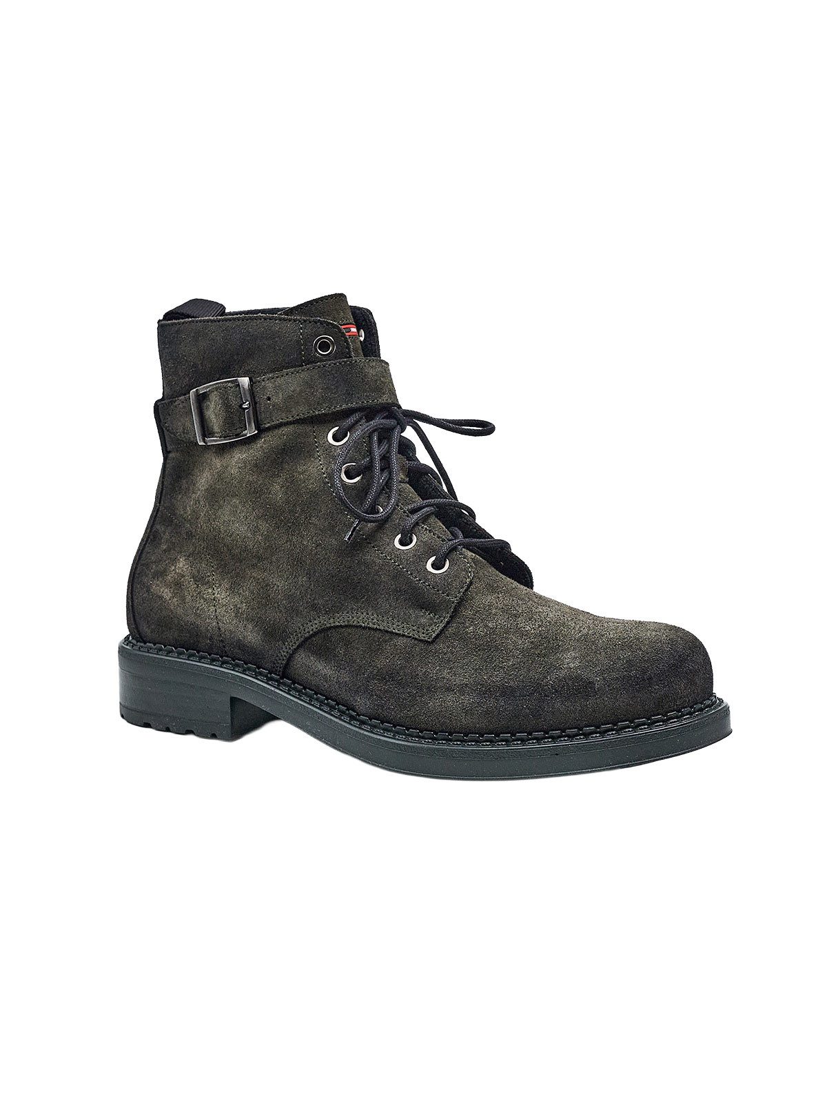 emilio adani Herren Boots, Dunkelgruen Schnürboots