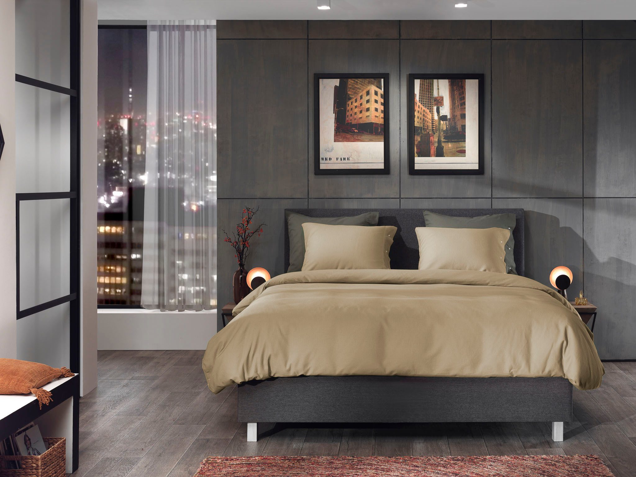 YELLOW Bettwäsche Cialda, Renforcé, 2 teilig, Uni Design, 100% Baumwolle ab 135x200 cm.