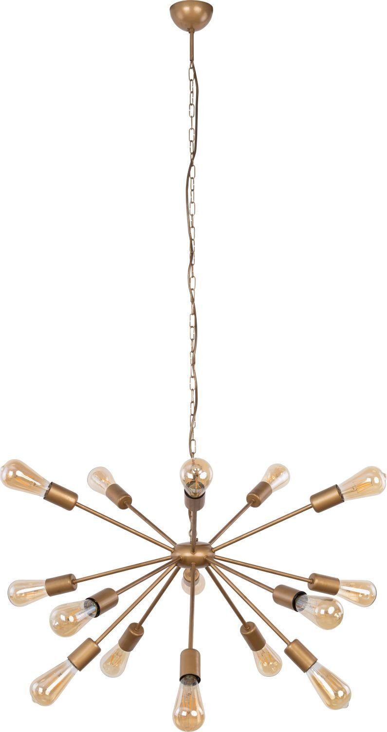 Licht-Erlebnisse Pendelleuchte ROD, ohne Leuchtmittel, Hängelampe in Gold Metall E27 dekoratives Design Esstisch. Reduzierter Preis € 155,99. Unverbindliche Preisempfehlung € 263,95