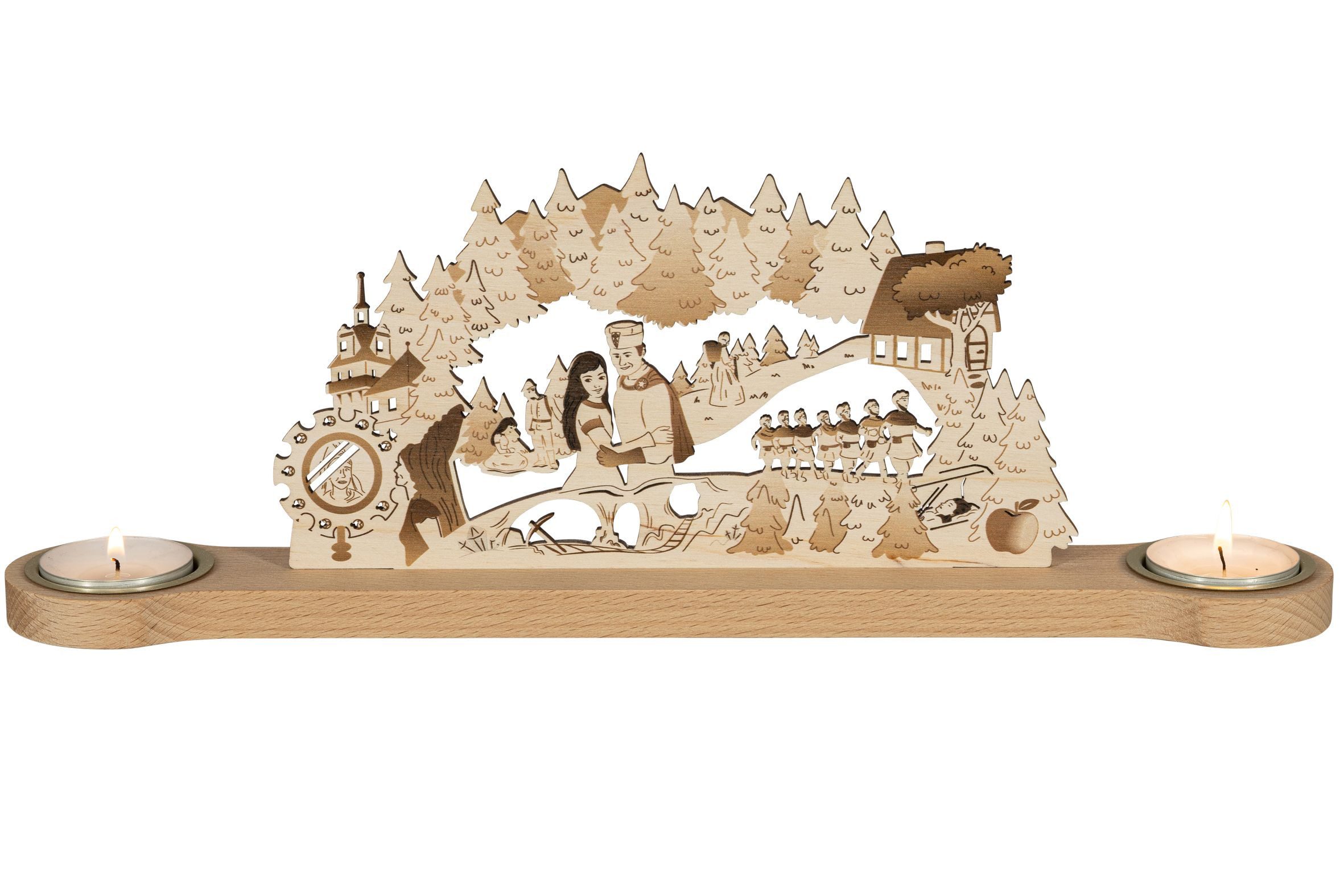 Saico GmbH Seiffen Lichterbogen Lichterbogen Mini-Lichterbogen "DEFA-Schneewittchen" mit Brücke