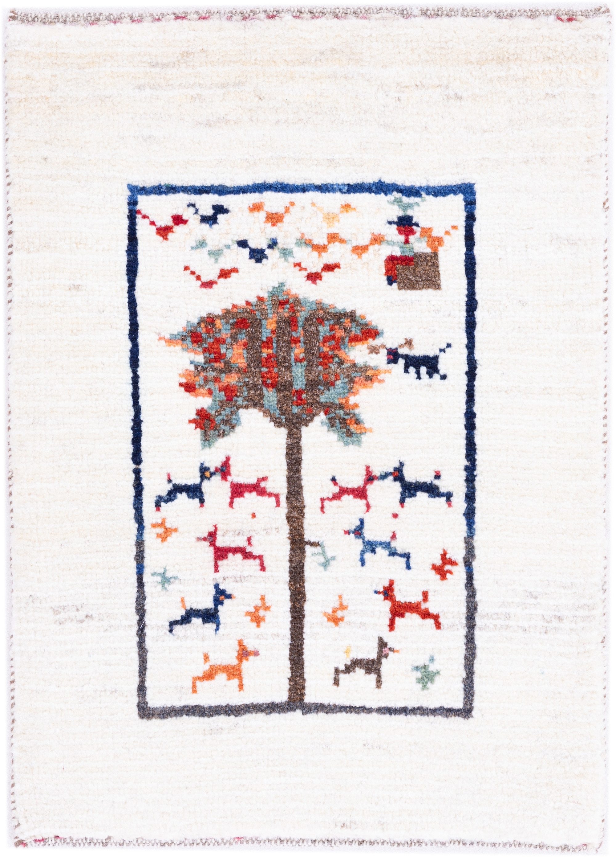 CABBEL Wollteppich Premium Perser Gabbeh Teppich Mehrfarbig 40x60 cm, Rechteckig, Höhe: 20 mm, Handgeknüpftes Unikat aus 100% Wolle – langlebig und natürlich