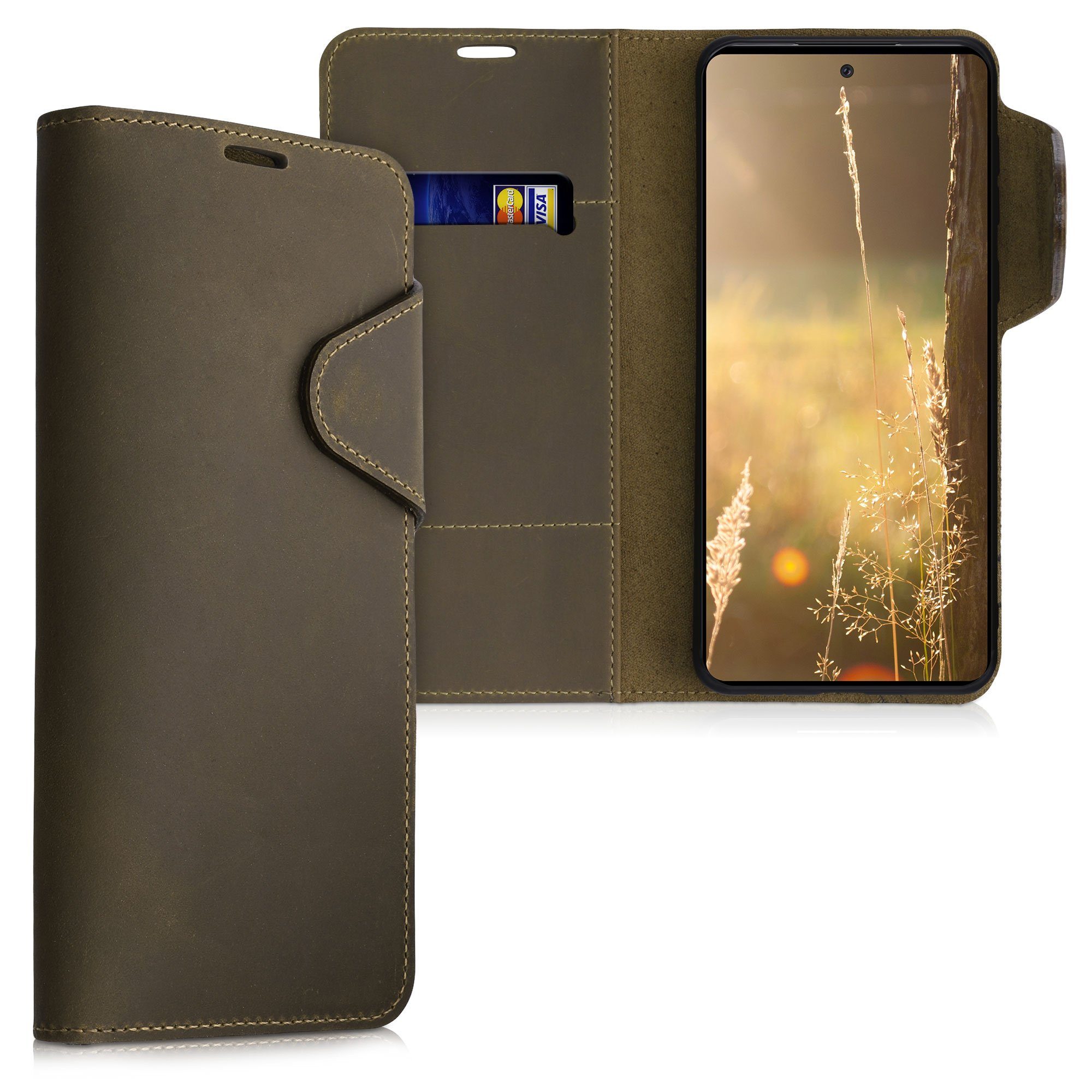 kalibri Handyhülle, Hülle kompatibel mit Samsung Galaxy A52 / A52 5G / A52s  5G - Leder Handyhülle Handy Case Cover - Schutzhülle Lederhülle -  Standfunktion Kartenfächer online kaufen | OTTO