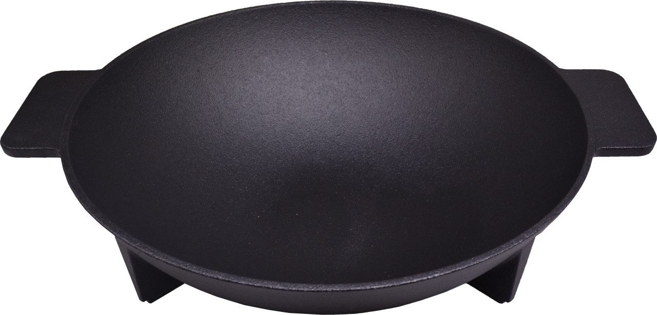 Primaster Grillplattenaufsatz Primaster Wokpfanne Ø 34 cm, Gusseisen