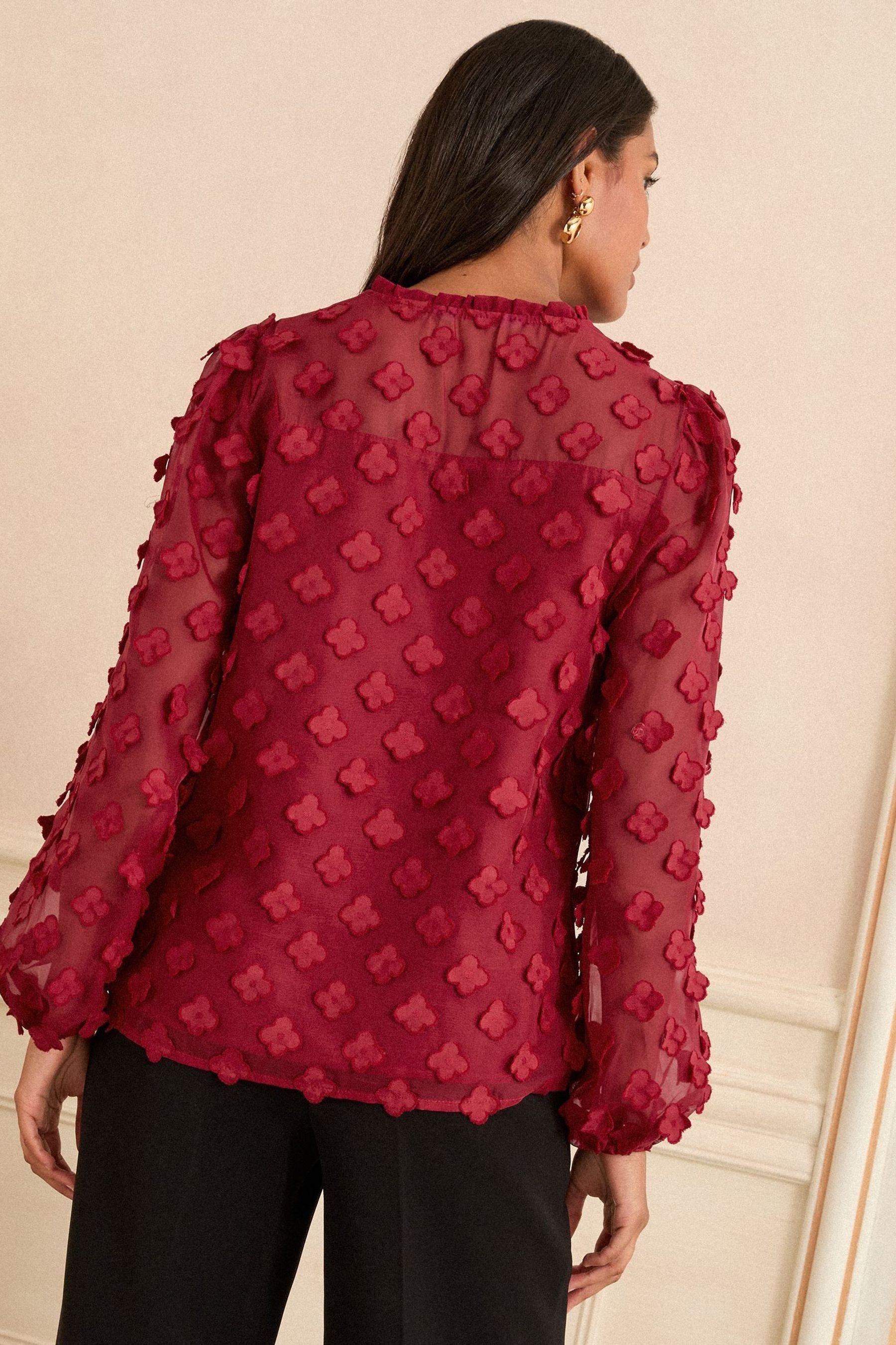 Love & Roses Langarmbluse Love & Roses Bluse mit 3D-Punkten, Regular (1-tlg günstig online kaufen