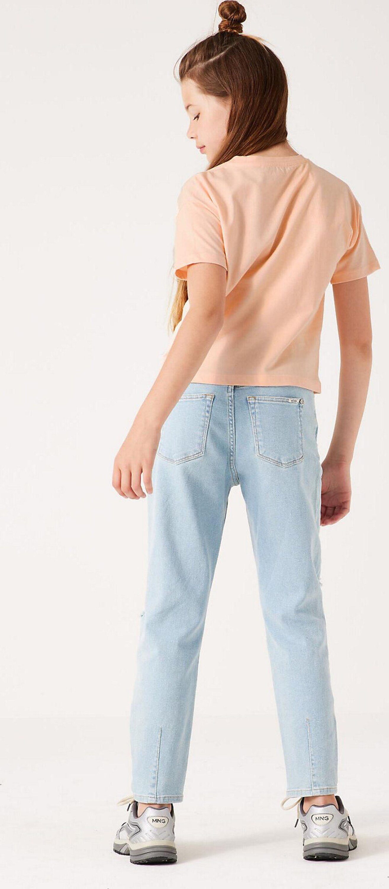 (1-tlg) Details Sweatshirt peach Garcia Plain/ohne fresh