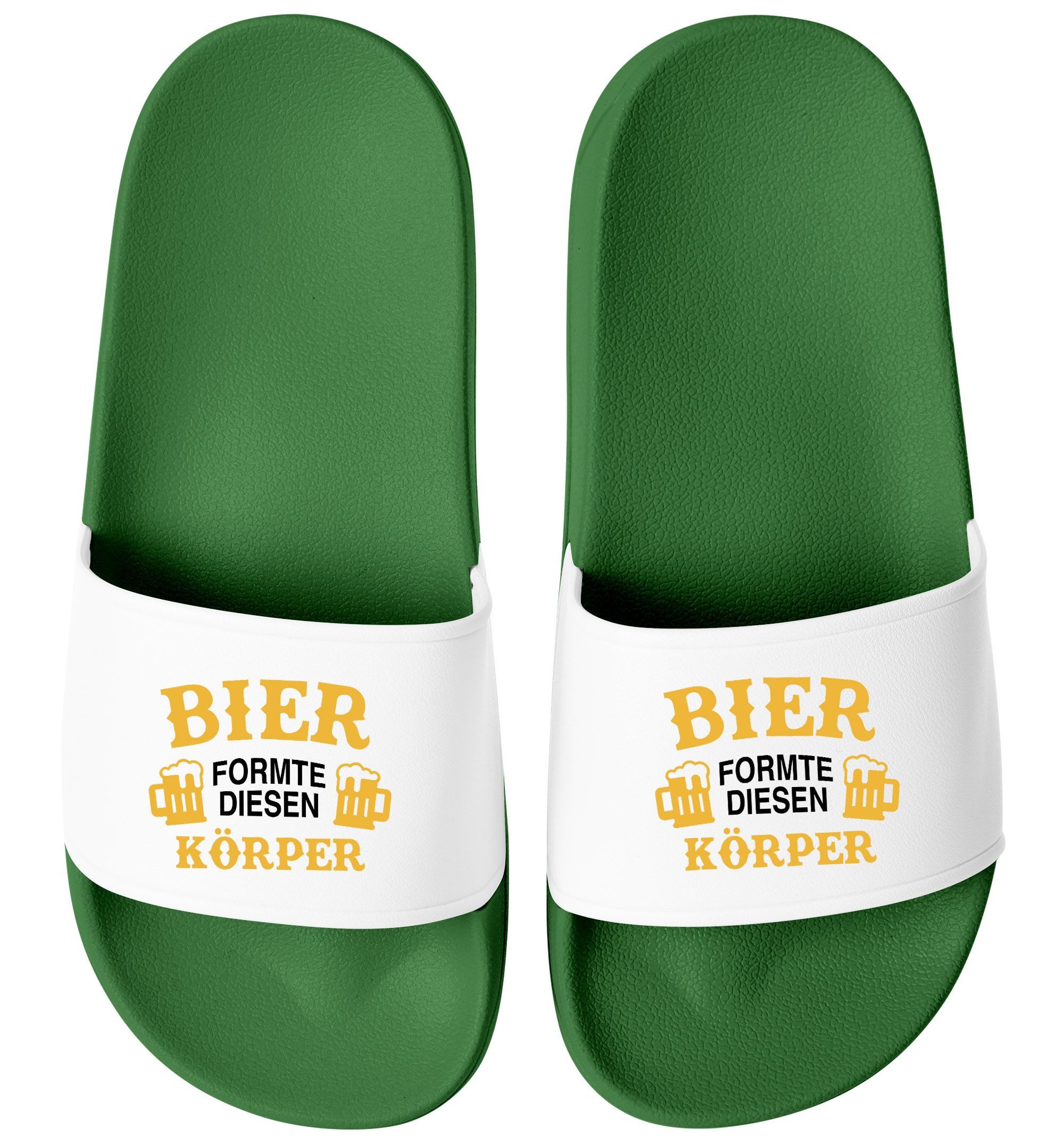 MoonWorks Lustige Badelatschen mit Spruch für Männer Unisex Witzige Schlappen Badesandale